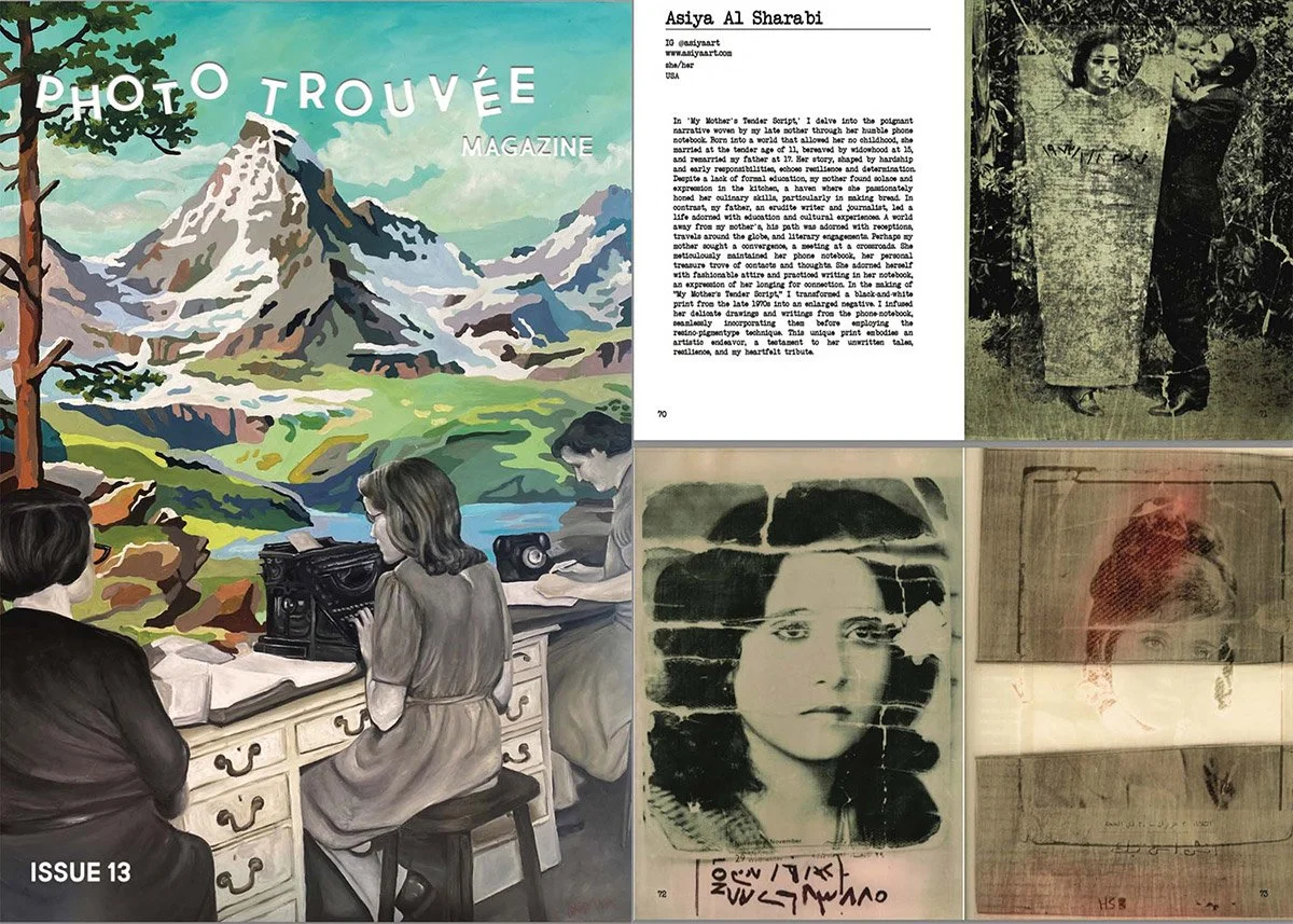 Photo Trouvée Magazine, Issue 13, featuring artwork by Asiya Al. Sharabi.