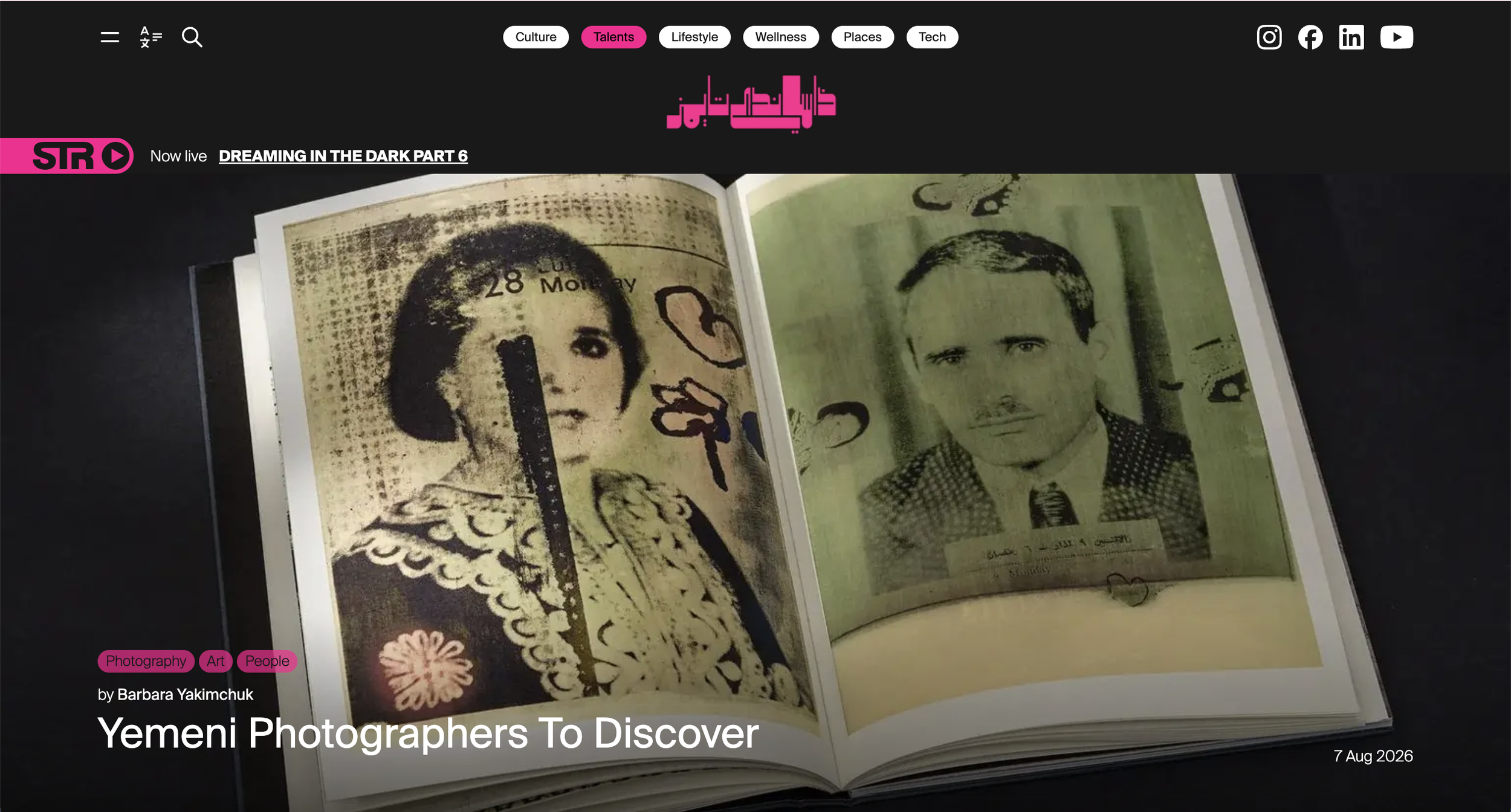 My Mother’s Tender Script by Asiya Al. Sharabi featured in The Sandy Times article “Yemeni Photographers To Discover,” 2026.