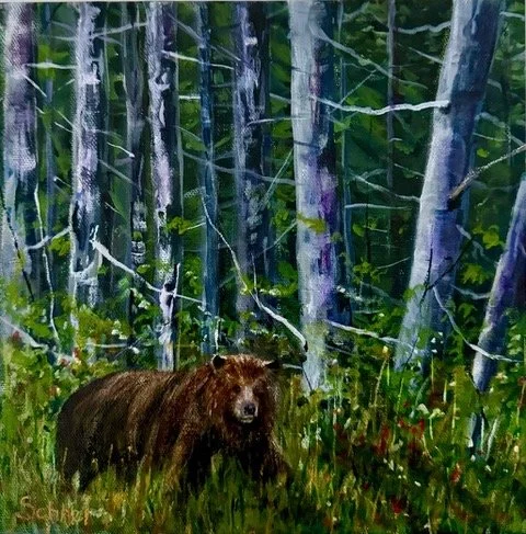 Where the Wild Still Walks | 10x10" Acrylic on Gallery Depth Canvas by Shelly Bischoff