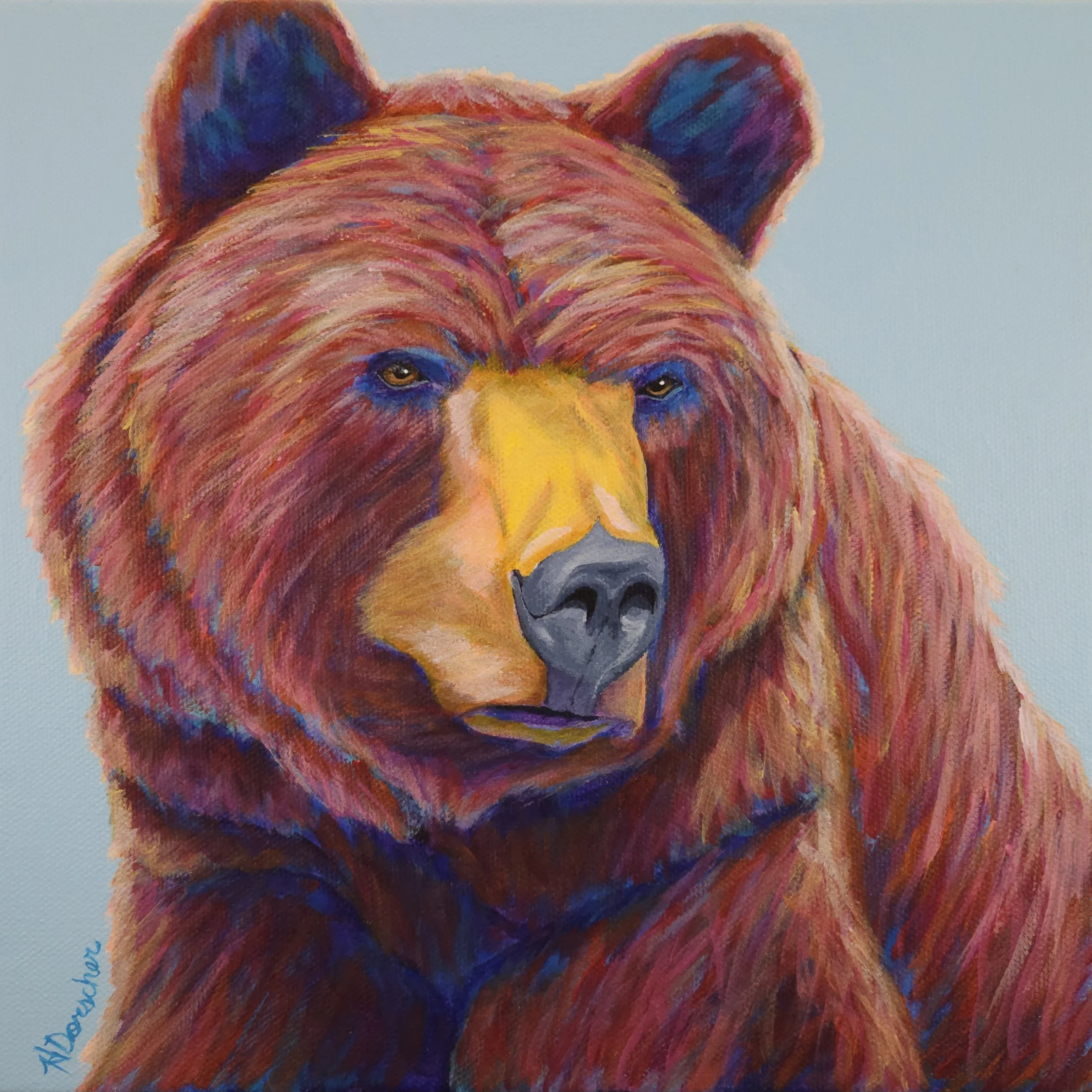 Arthur | 10x10" Acrylic on Gallery Depth Canvas by Heather Dorscher