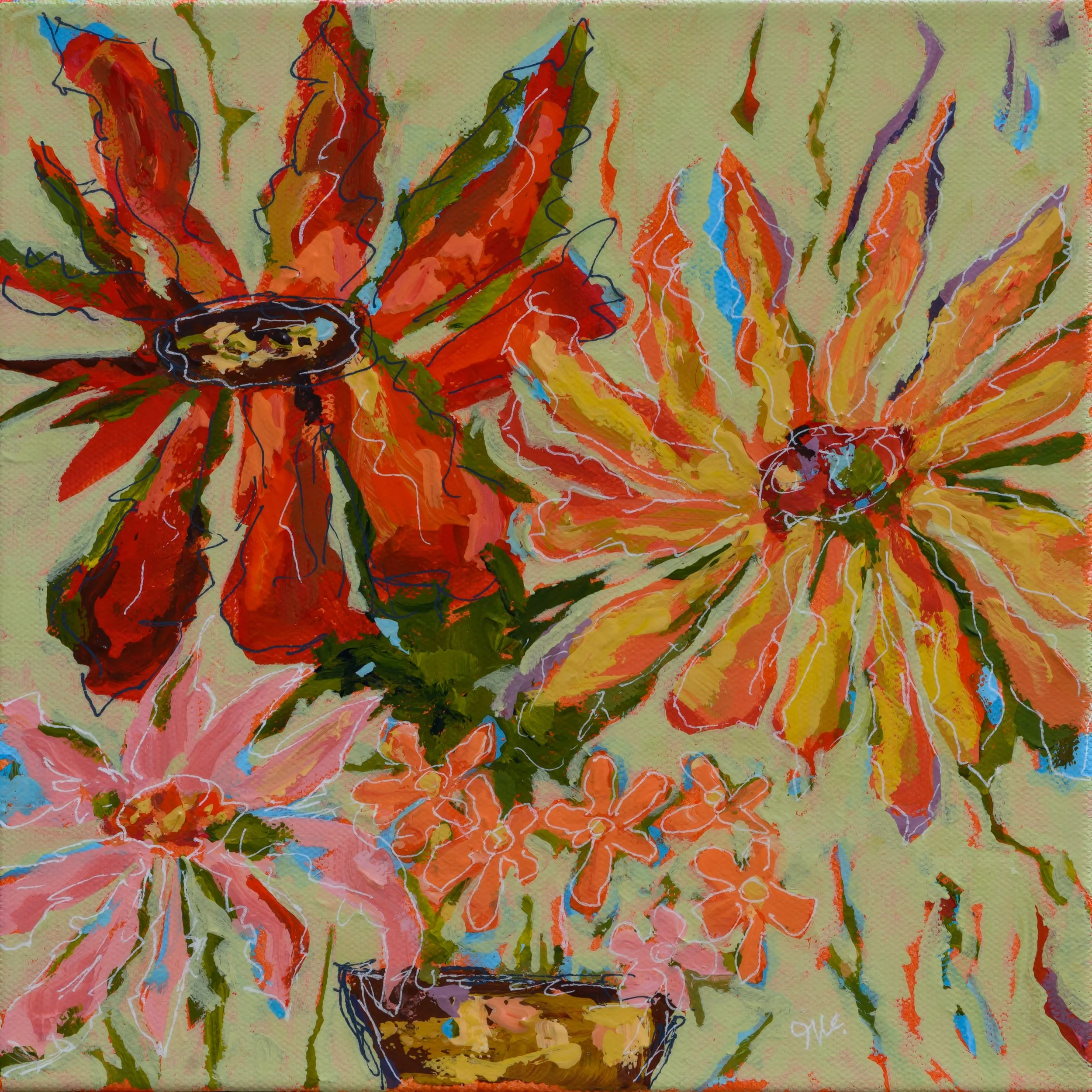 Joy | 10x10" Acrylic on Gallery Depth Canvas by Teresa McCallum