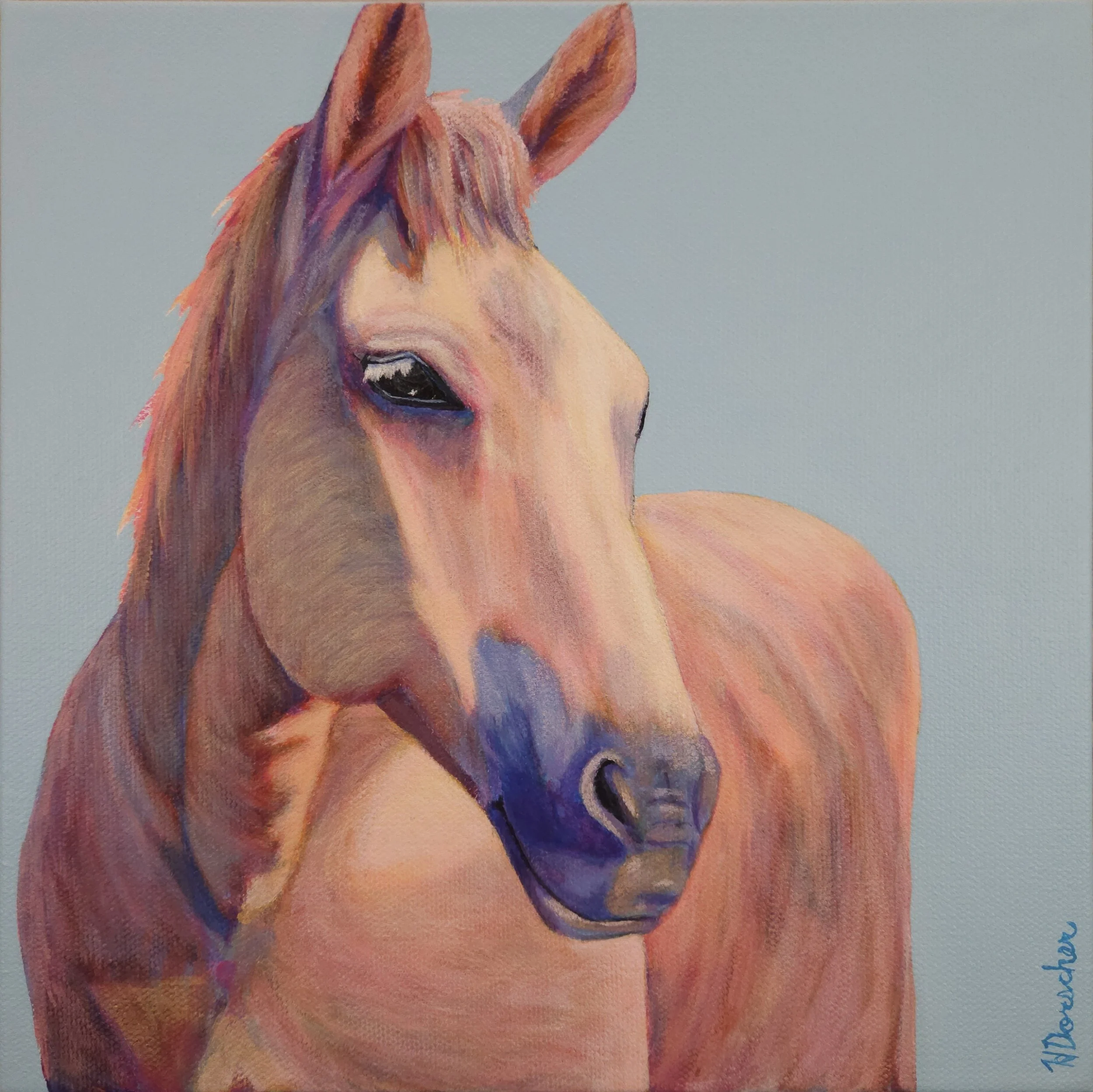 Holly | 10x10" Acrylic on Gallery Depth Canvas by Heather Dorscher