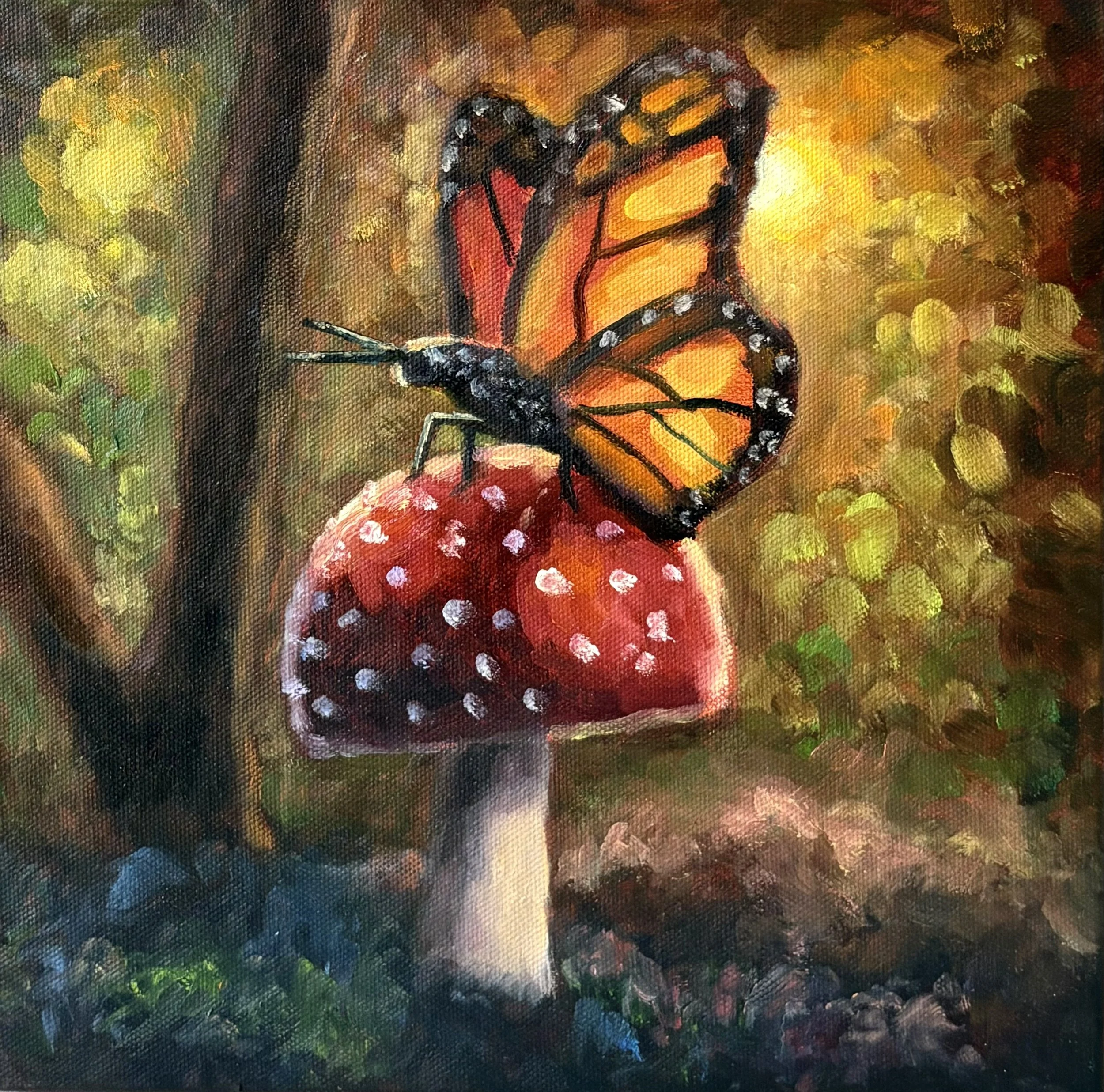 Golden Landing | 10x10" Oil on Canvas by Lancette Burton
