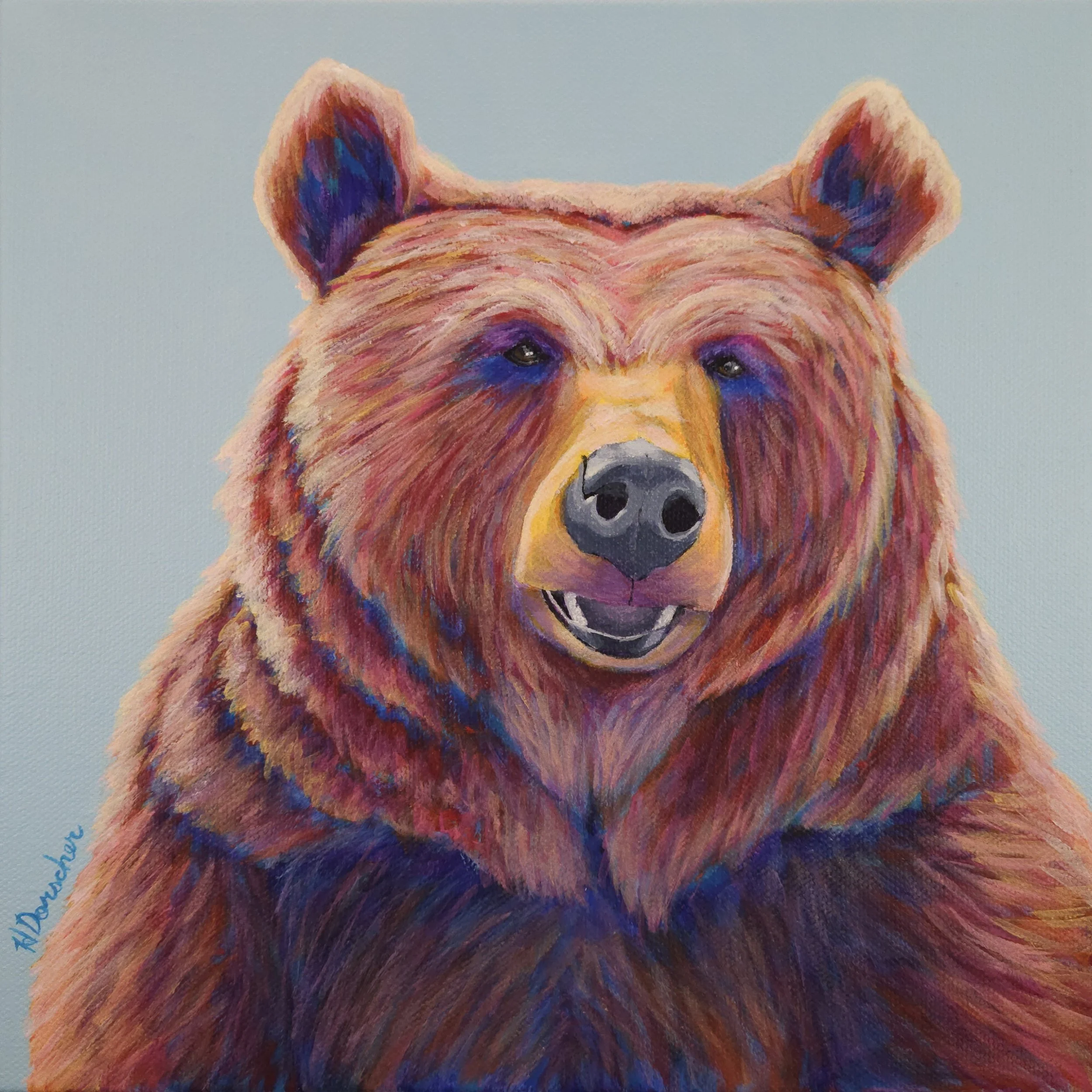 Bjorn | 10x10" Acrylic on Gallery Depth Canvas by Heather Dorscher