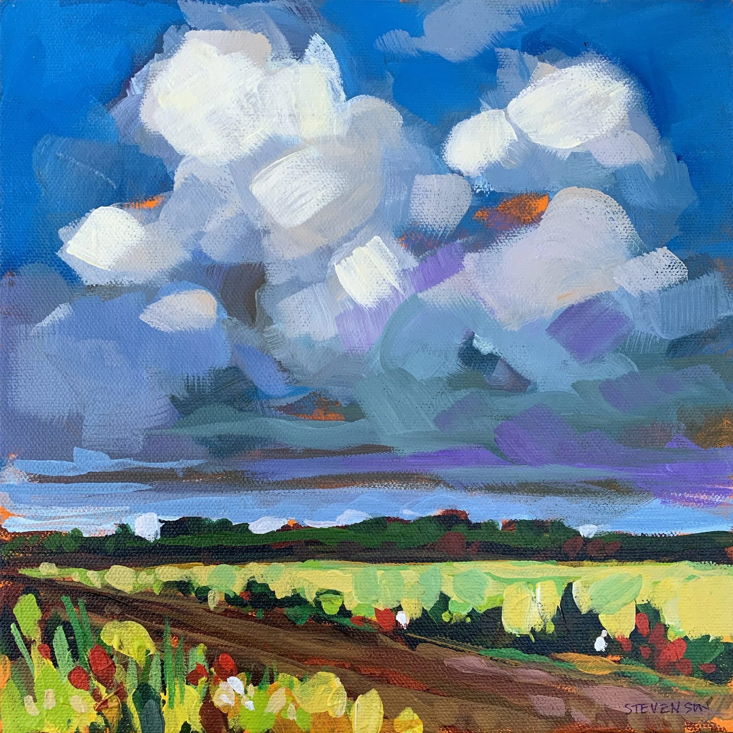 The Road Home | 10x10" Acrylic on Gallery Depth Canvas by Catherine Hockenhull