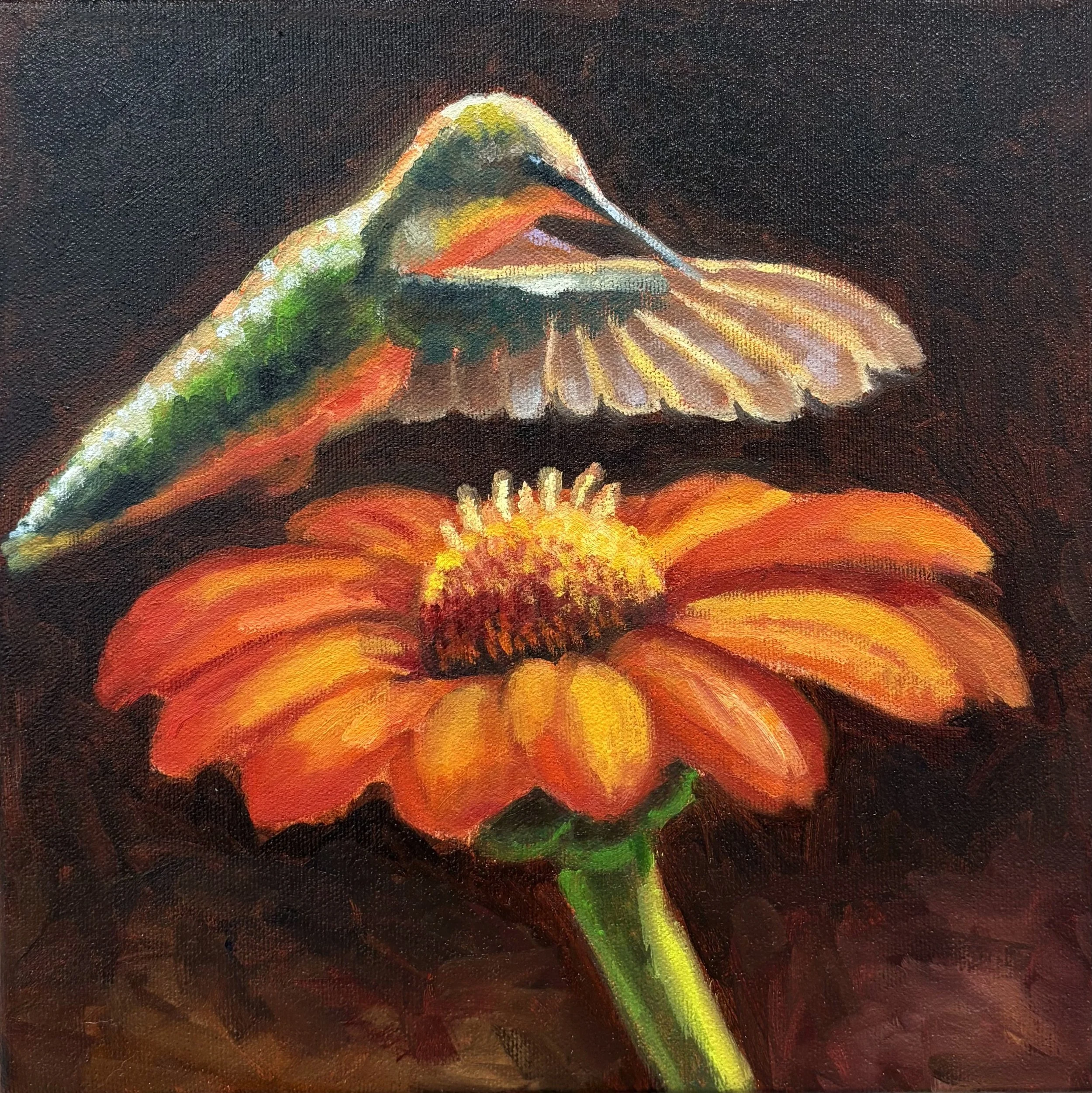 ​ Divine Radiance | 10x10" Oil on Canvas by Lancette Burton