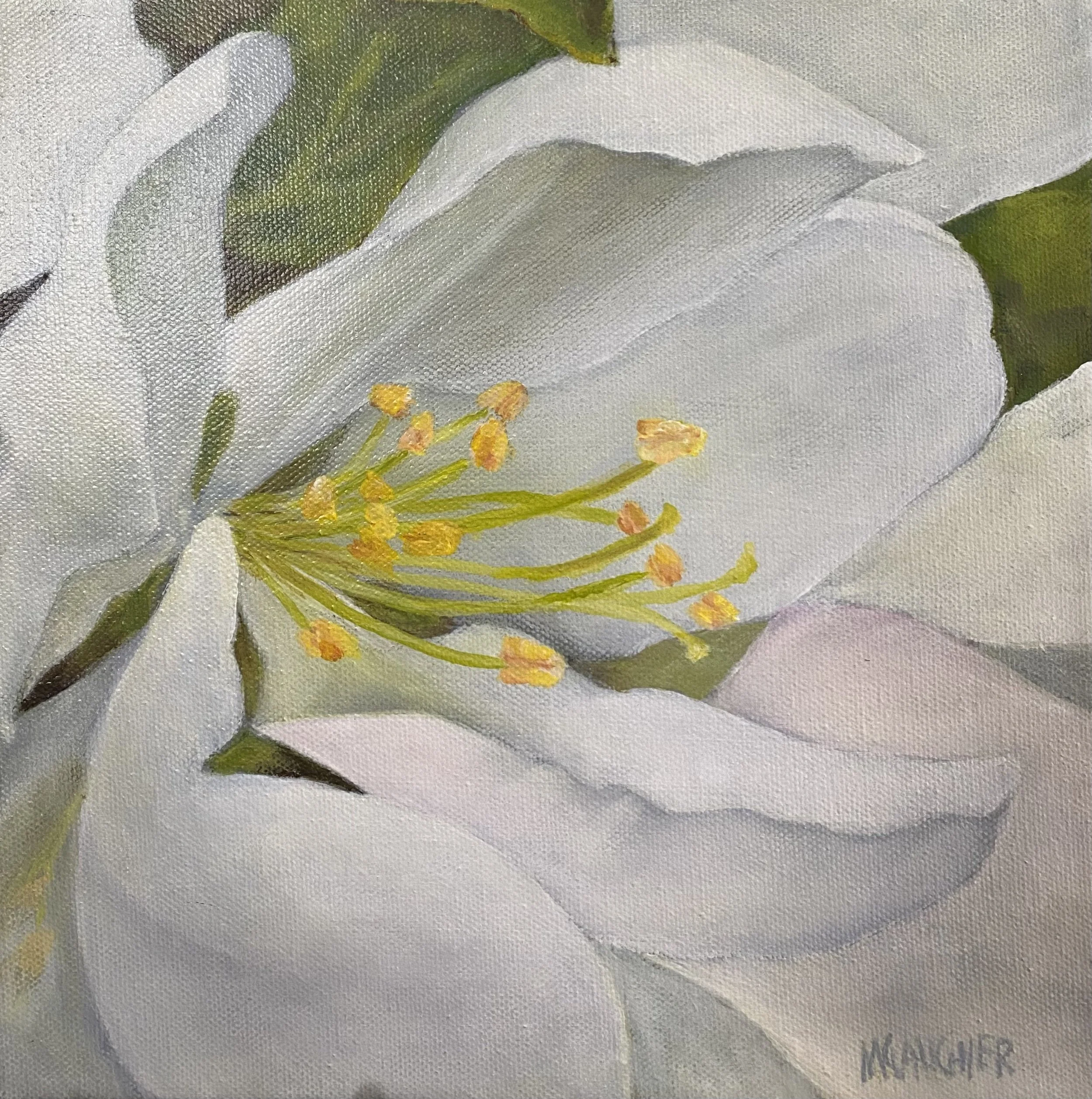 Sheltering Community | 10x10" Acrylic on Gallery Depth Canvas by Mavis Gauchier