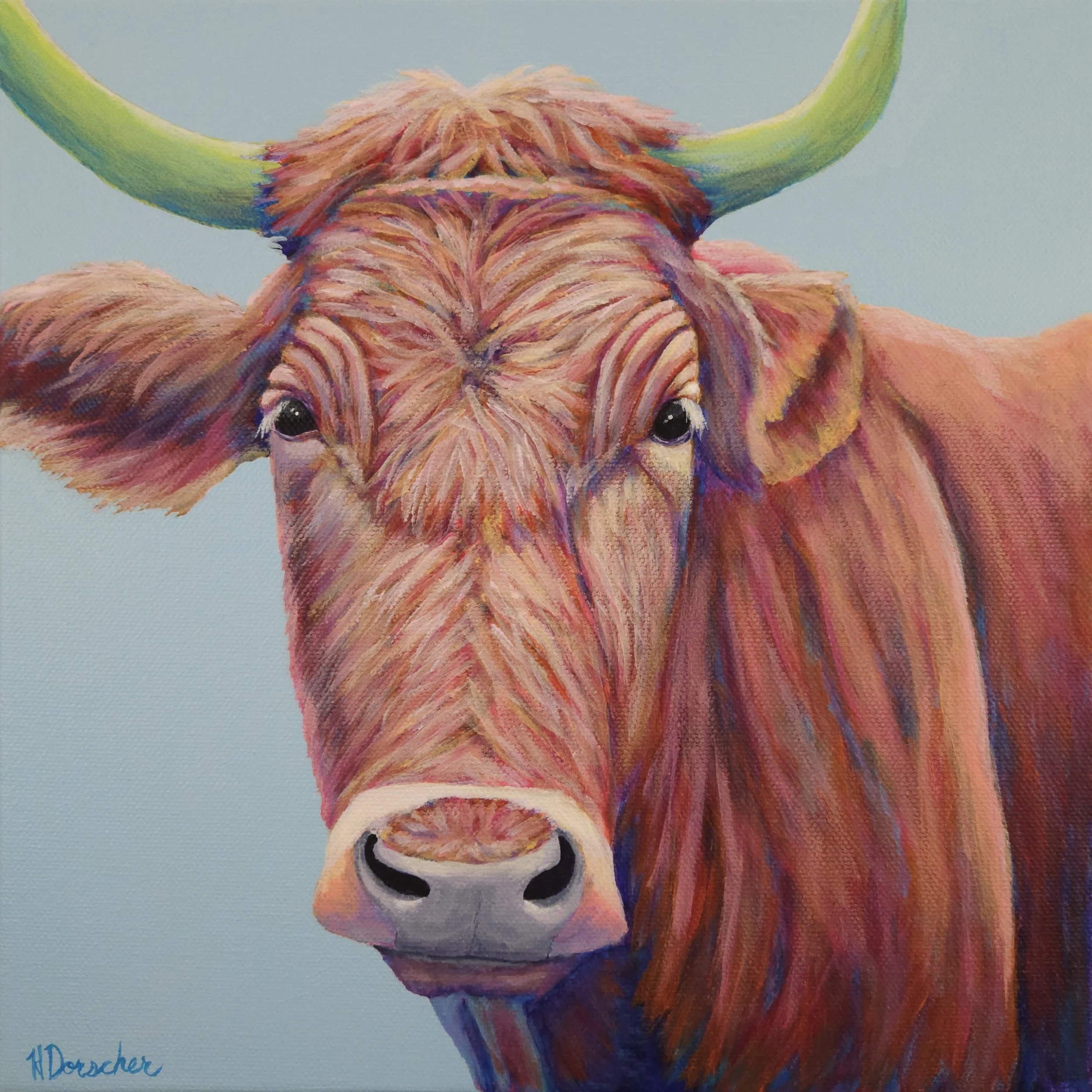 Milo | 10x10" Acrylic on Gallery Depth Canvas by Heather Dorscher