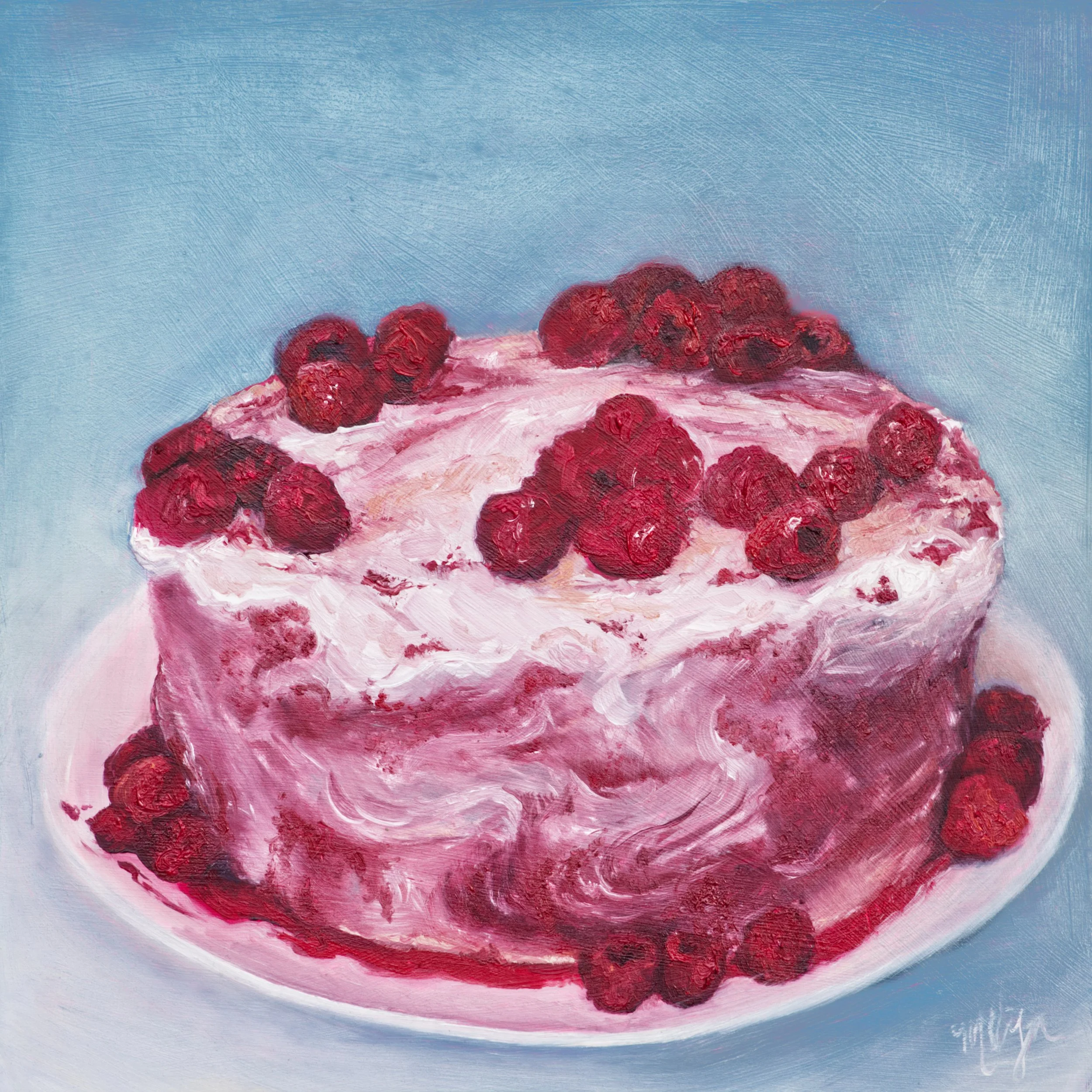 An Eight Hundred Dollar Cake | 10x10" Oil on Cradled Board by  MacKenzie Lyn