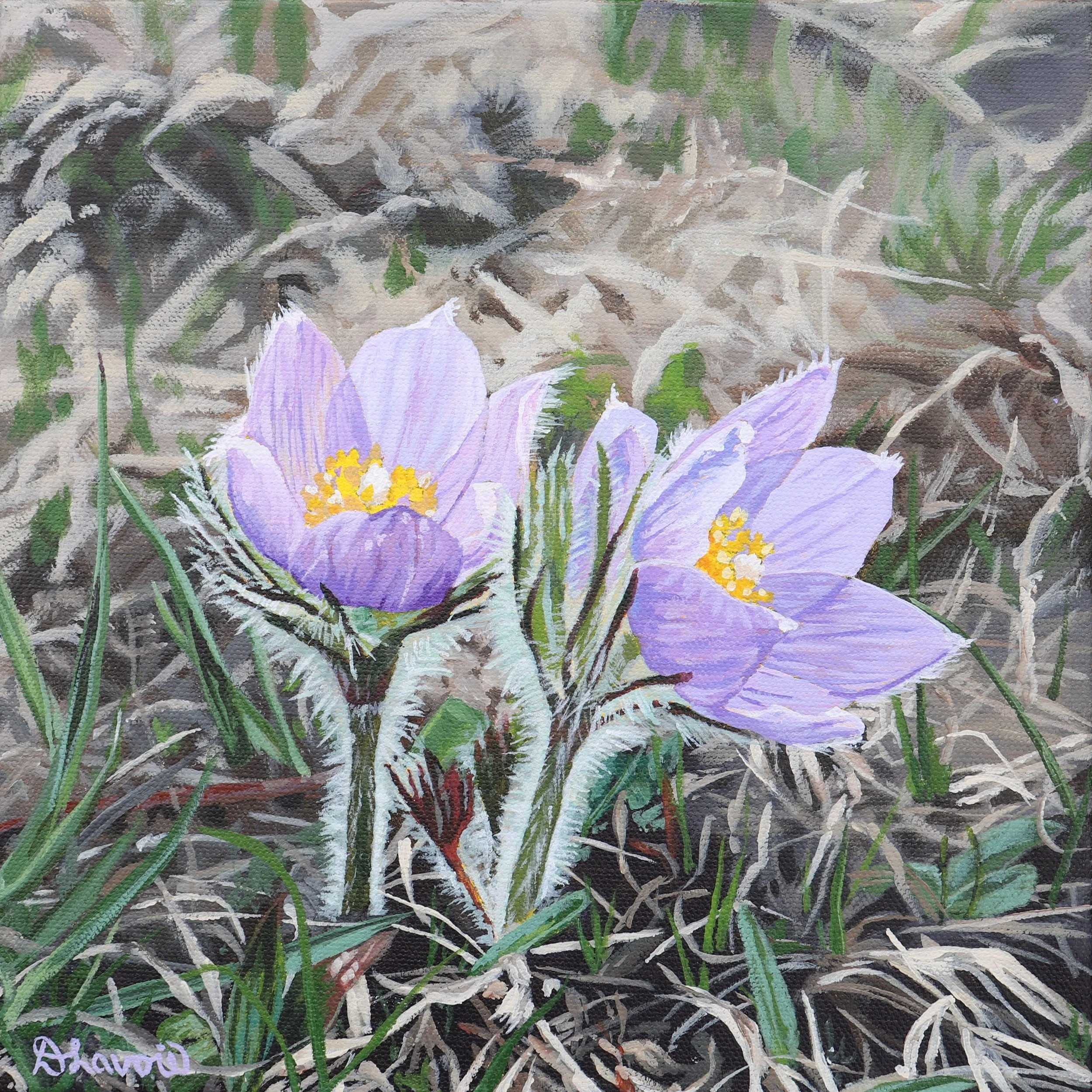 Slow Rise of Spring | 10x10" Acrylic on Gallery Depth Canvas by Deanna Lavoie