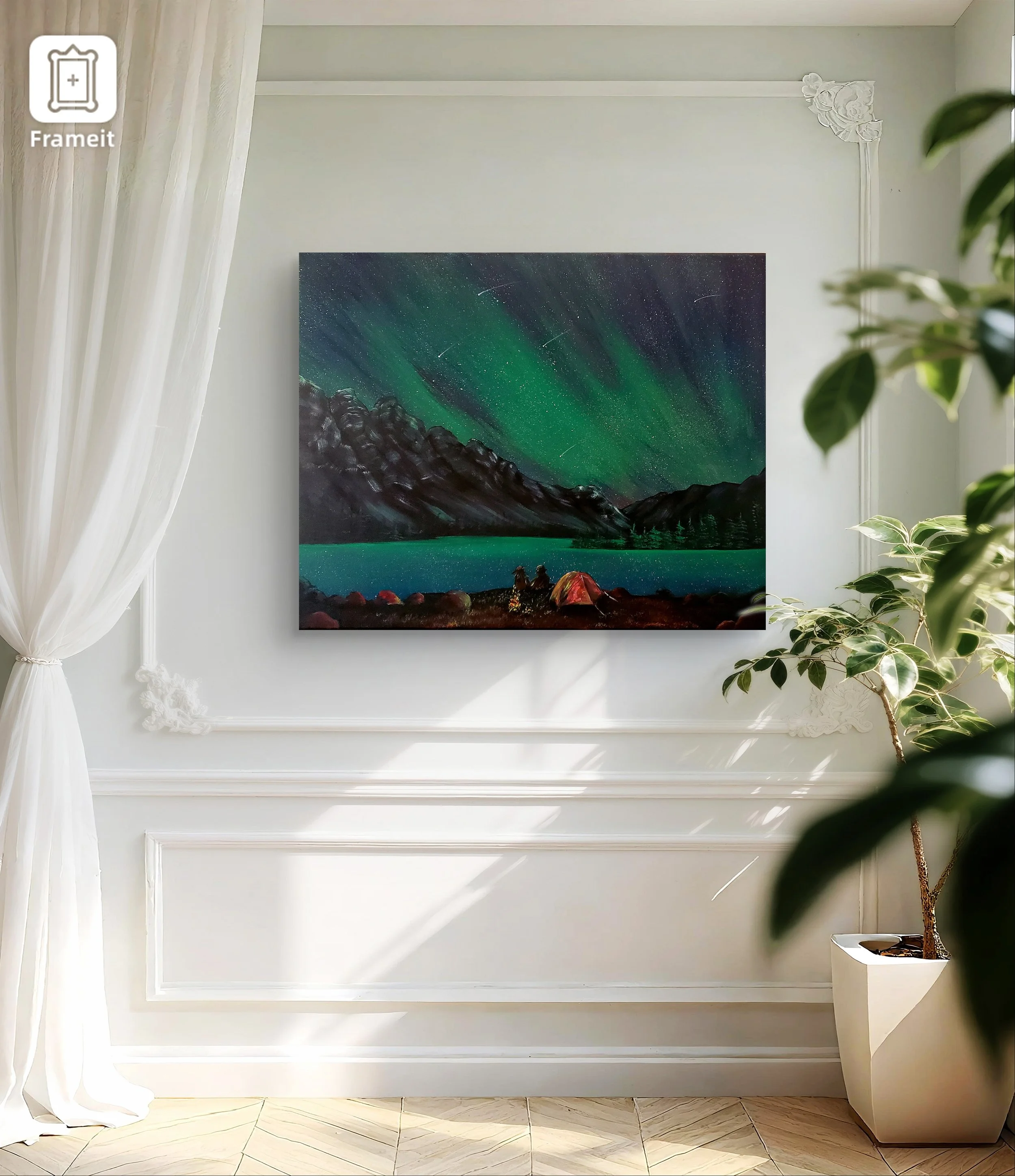 Moraine Lake | 30x24" Acrylic Painting by Qandeel Sarfraz