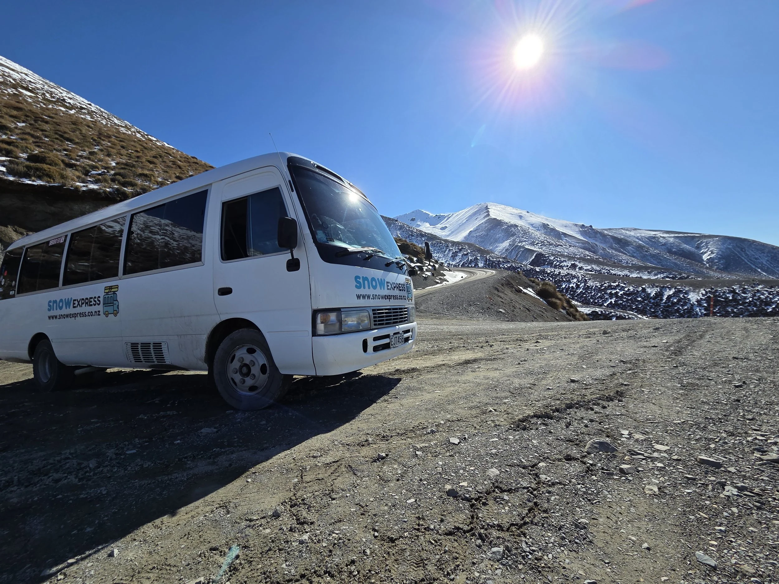 Snow Express Bus at Porters Ski Field access road