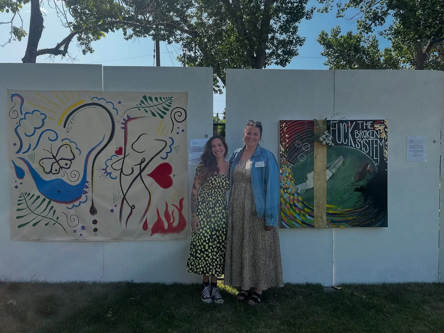 If we are asking our guys to do vulnerable things, our team better be doing the vulnerable things as well!

These pieces by Chloe, the Right Hand Gal to MFD, and Jenn the founder of MFD are about taking up space! 

Art can change a space, it can make