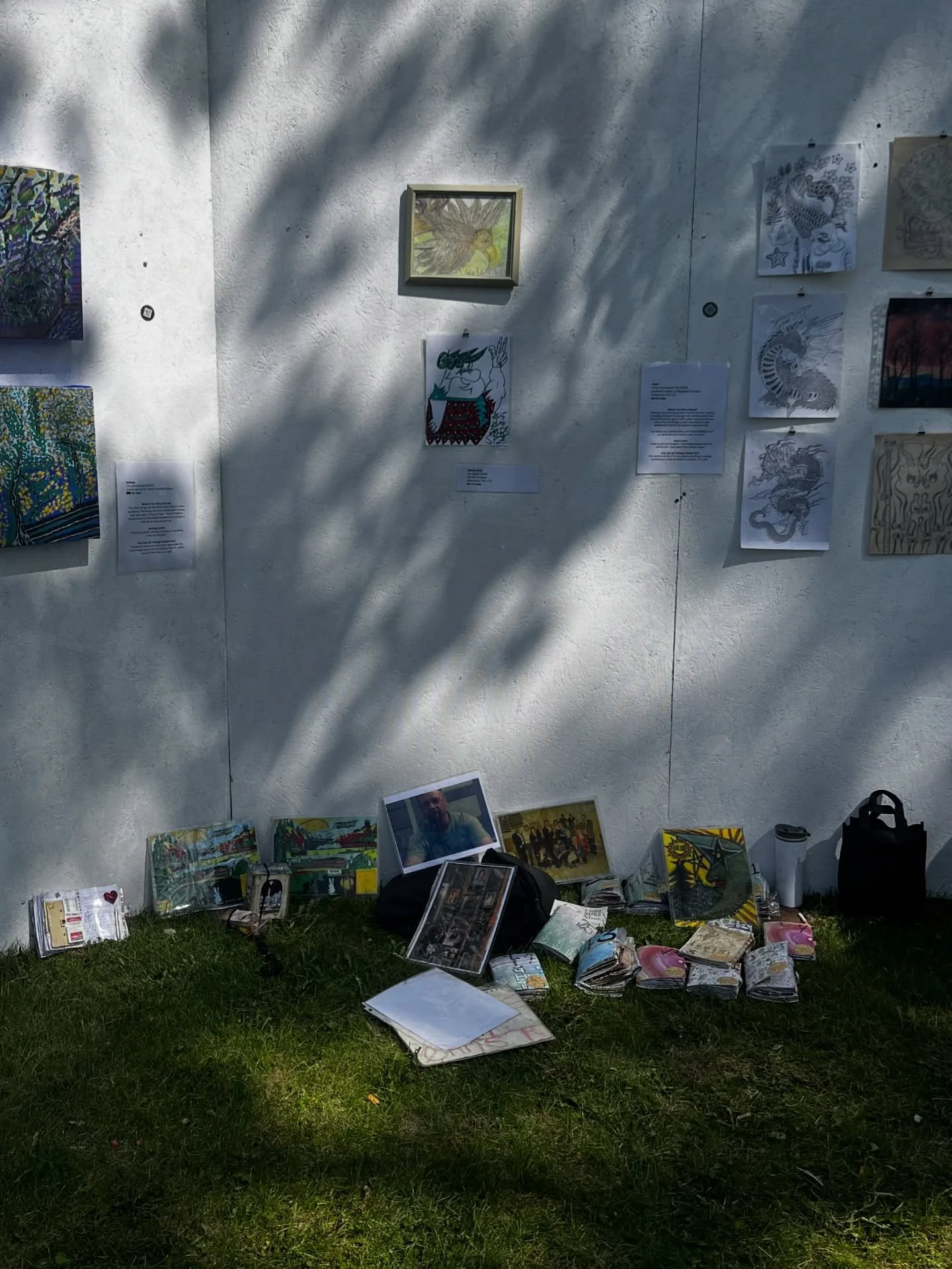 Day dreaming of our next art show!! &hearts;️✨

Our friend Artsy Steven brought out more of his art the day of the show and shared his art, his story with so many folks!

The way his art spills across the grass is such a metaphor for his story- his s
