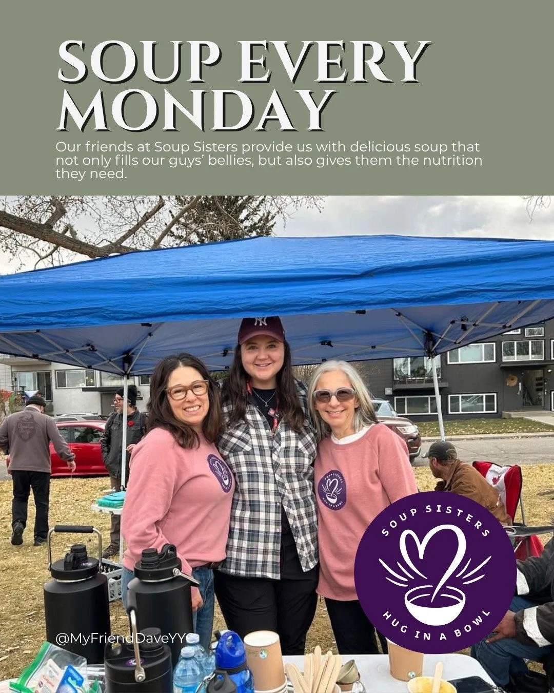 Soup Mondays 🥣💛 Huge thanks to our friends at Soup Sisters for filling our guys&rsquo; bowls and hearts with delicious, nourishing soup every week.
