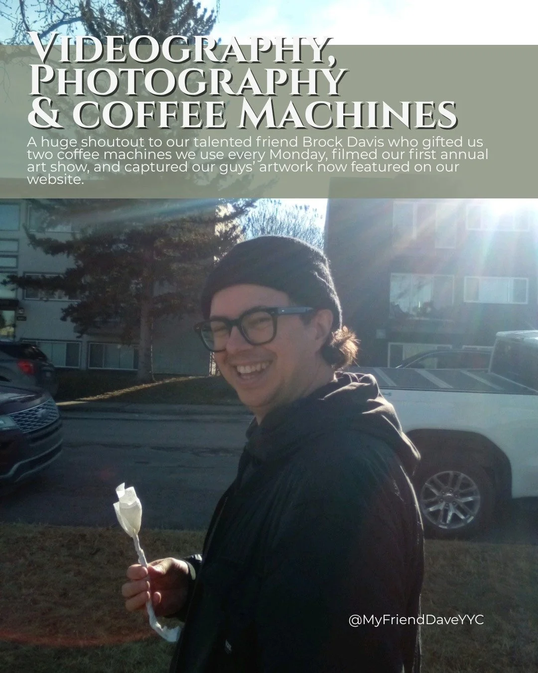 Videography, photography, and coffee machines ☕🎥📸 Huge thanks to Brick &amp; Davis for keeping us caffeinated every Monday and capturing our guys&rsquo; artwork now featured on our website!