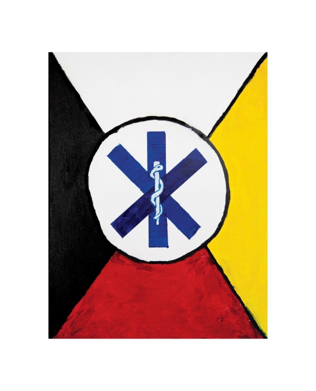 Steve Meek⁠
Untitled (2025)⁠
Acrylic on hand stretched canvas⁠
60" x 18.5"⁠
⁠
This painting came from community and participating in MFD. Have never really painted and wanted to try something new. This piece is inspired by the art that I gr