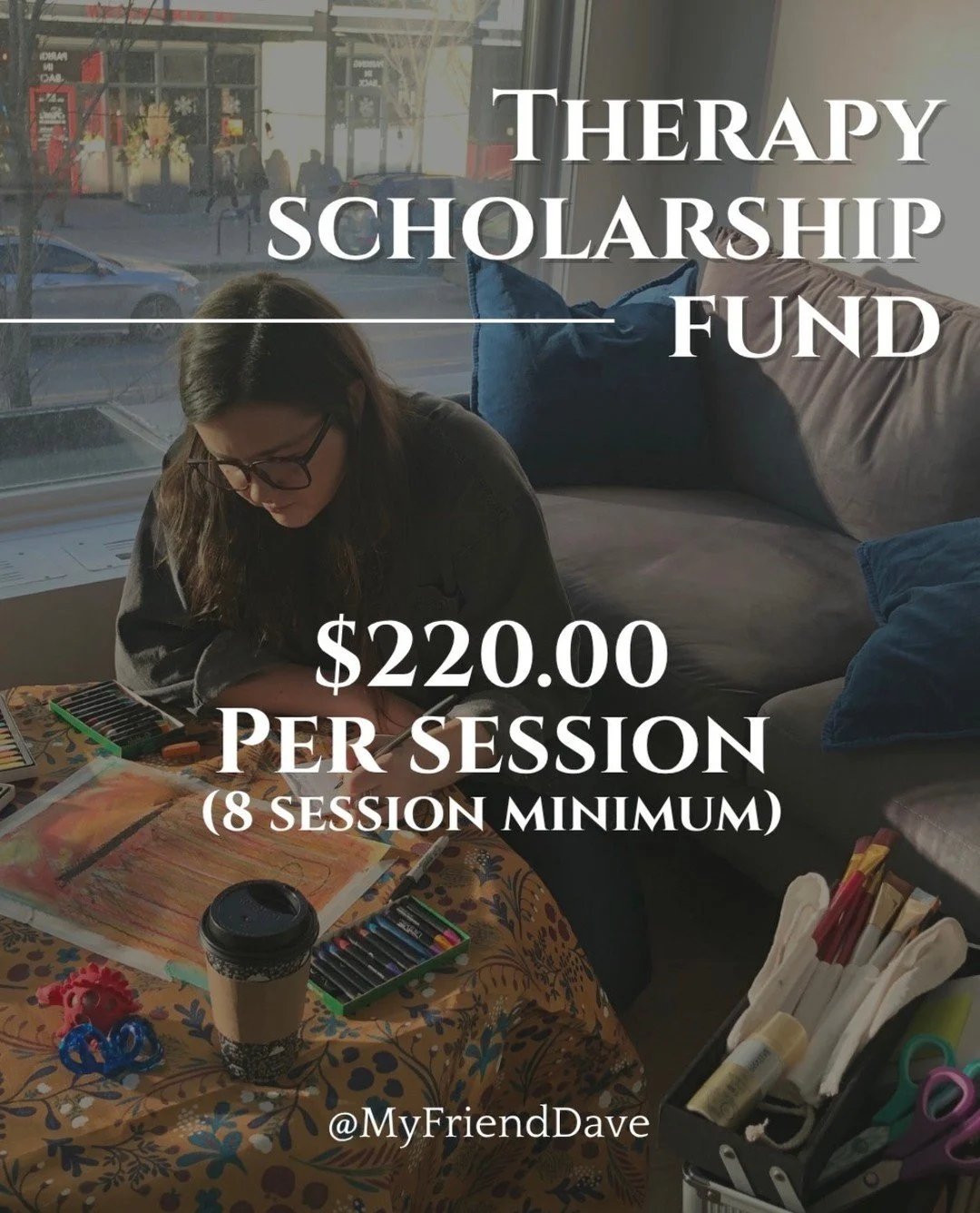 Healing should be accessible. Our Therapy Scholarship Fund helps our friend receive real support, real choice and real care with dignity🤍