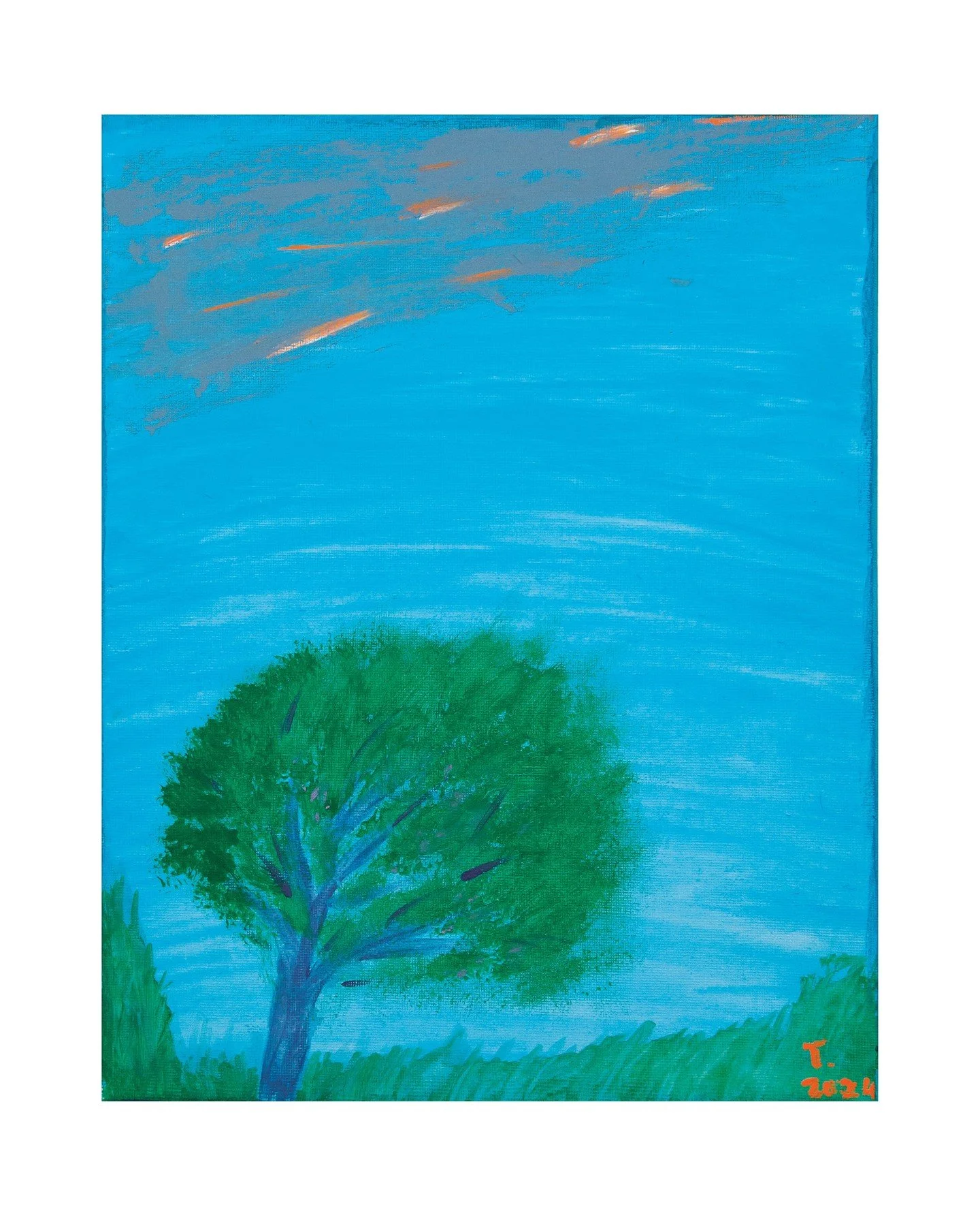 Tam N.⁠
Alive (2025)⁠
Watercolor on Canvas⁠
14" x 11"⁠
⁠
My name is Tam. This is my recovery painting. That's me, standing in a storm.⁠
⁠
Prints are available on the My Friend Dave website, or link in bio.⁠
⁠
______________⁠
⁠
My Friend Dav