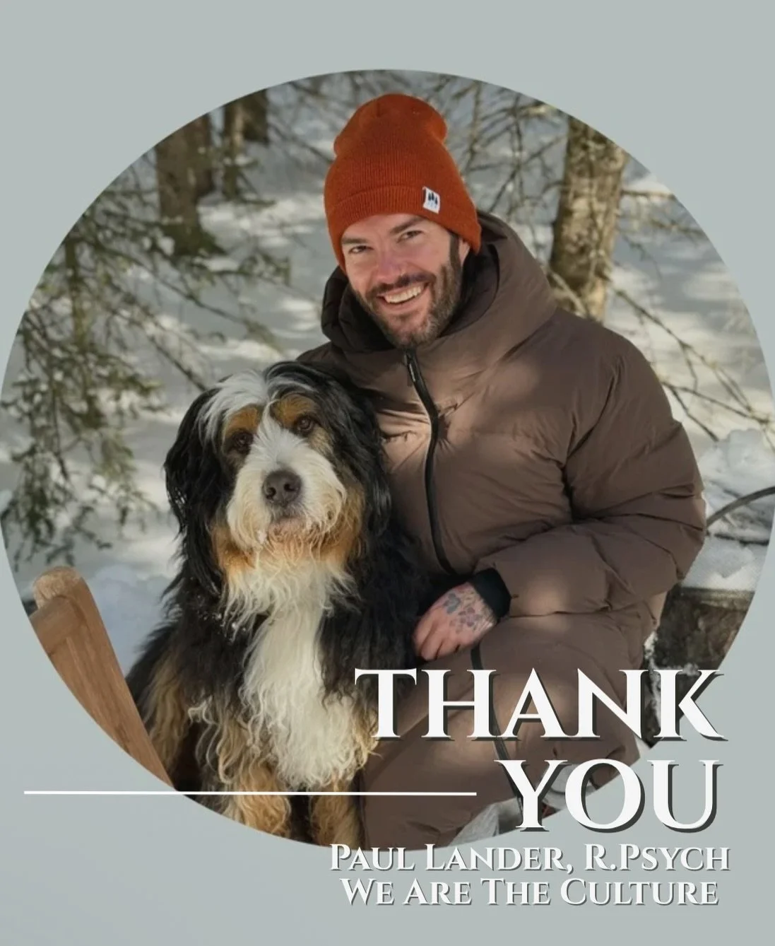 We love our friend Paul 🥰🙏&hearts;️✨

Not only is Paul an incredible psychologist, and friend but he is one magical human with a great big heart!!

For the winter season, $3.00 from every client he sees will be donated to My Friend Dave! 

It&rsquo