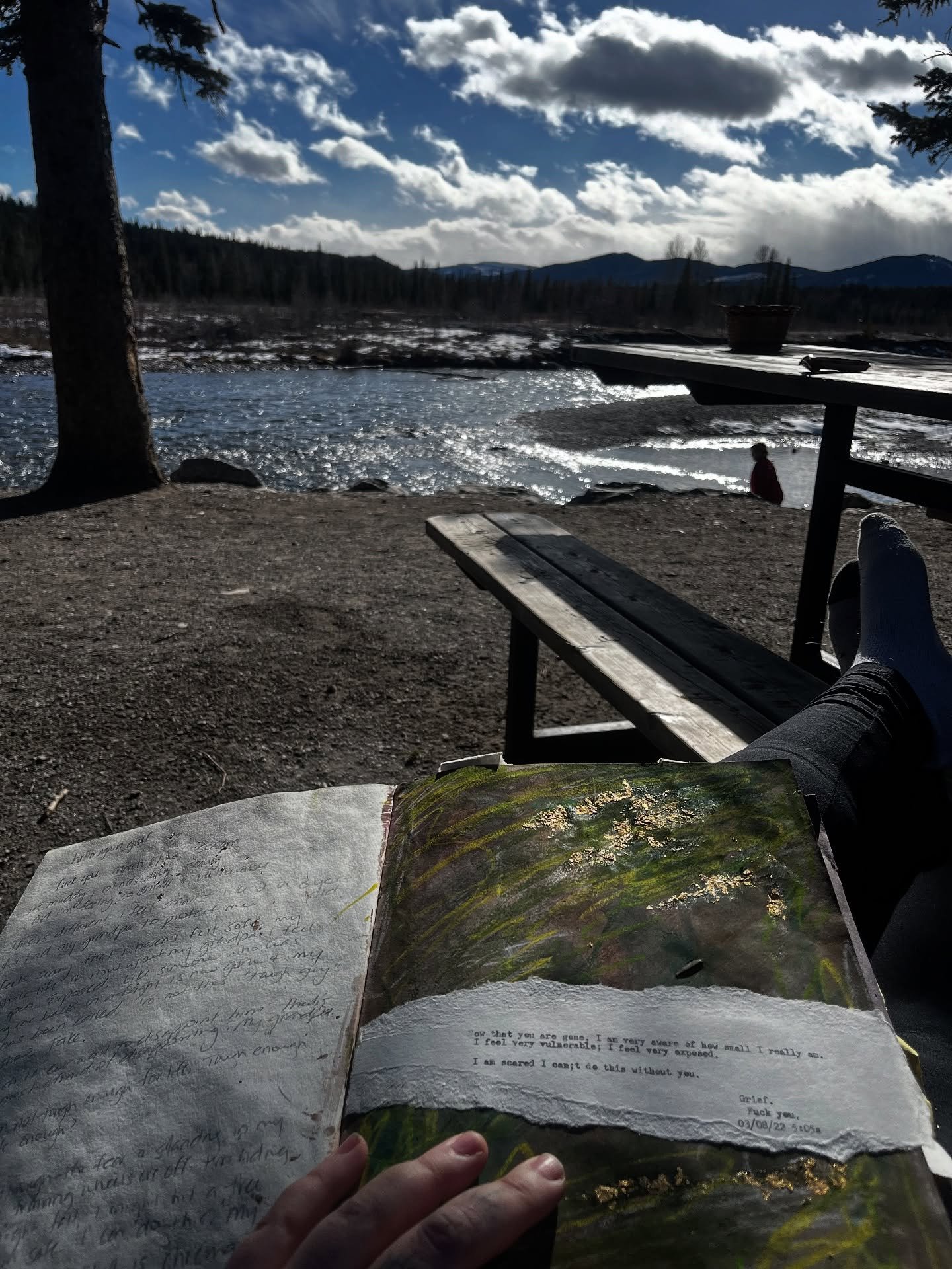 Bragg Creek is where I go anytime I need to think and get some clarity.

Today I took my sketchbook with me and it felt special to spend time with my old art in nature.

Art is an extension of ourselves, the parts we can&rsquo;t see, so it felt metap