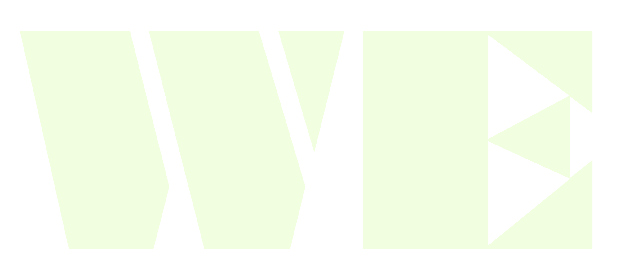 Geometric drawing of an outline square with sections divided by vertical, horizontal, and diagonal lines.