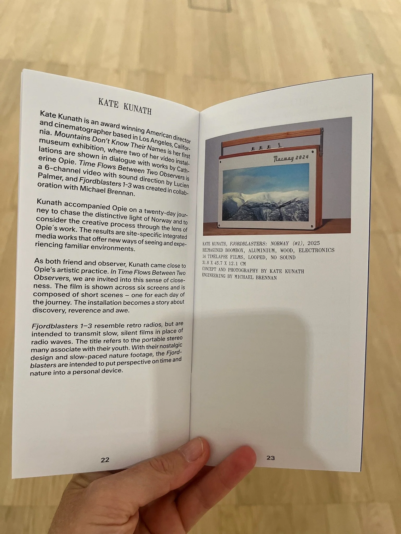 Exhibition brochure produced by the PoMo Museum
