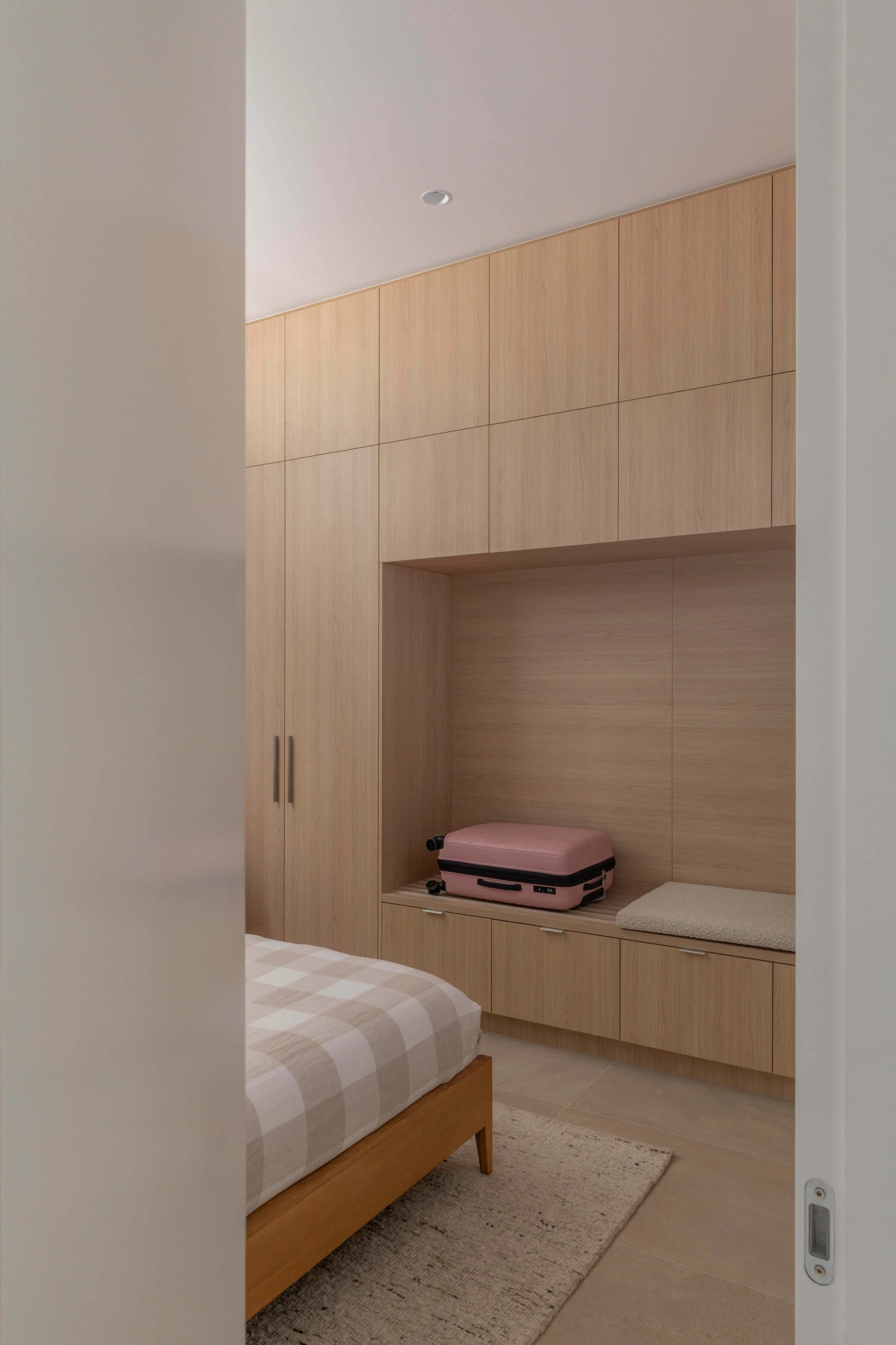 Akuna Laidlaw home East Brisbane - bedroom. Interiors by Borgeaud Interiors.