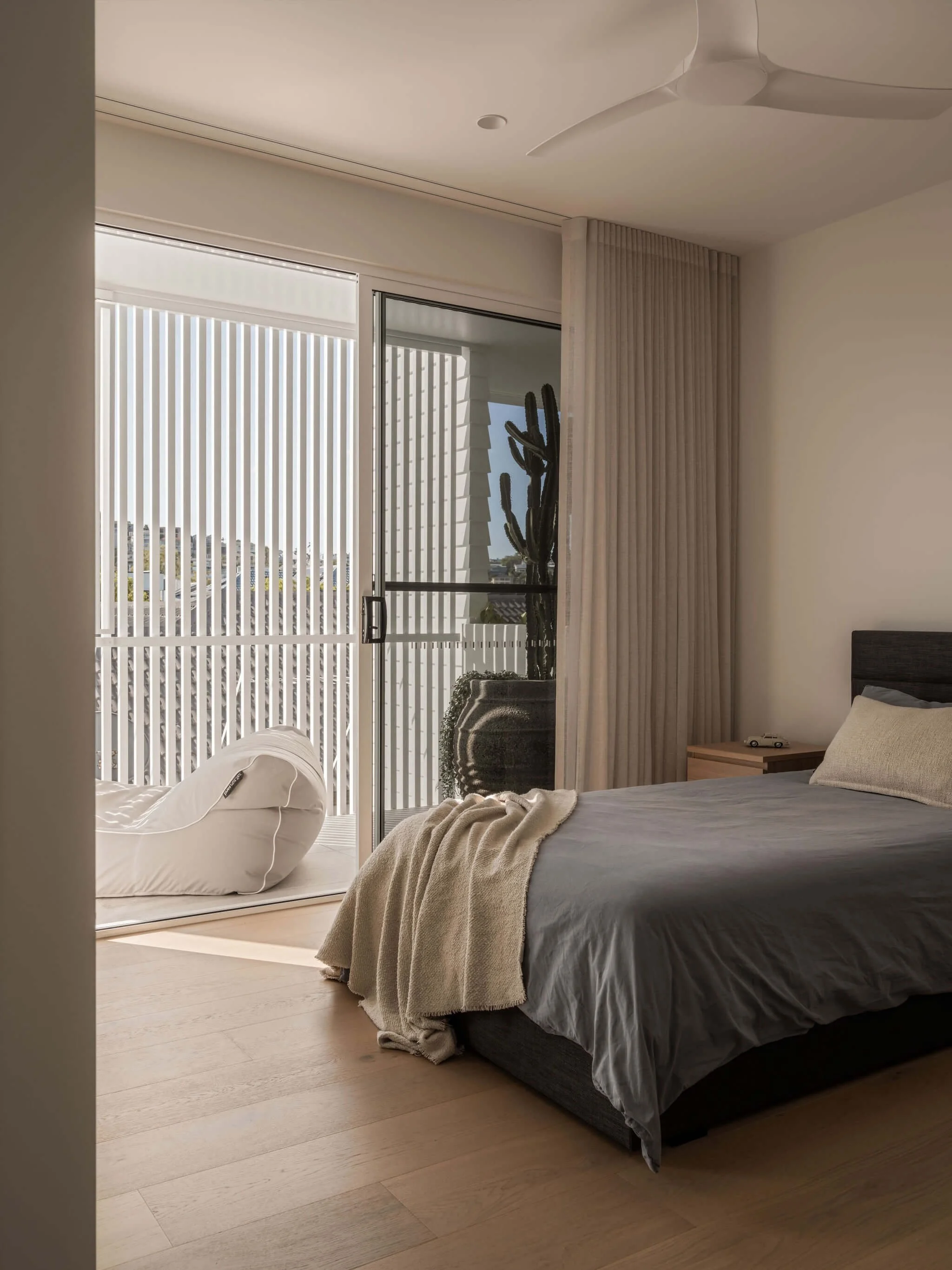 Parklane Place home Bulimba - bedroom. Interiors by Borgeaud Interiors.