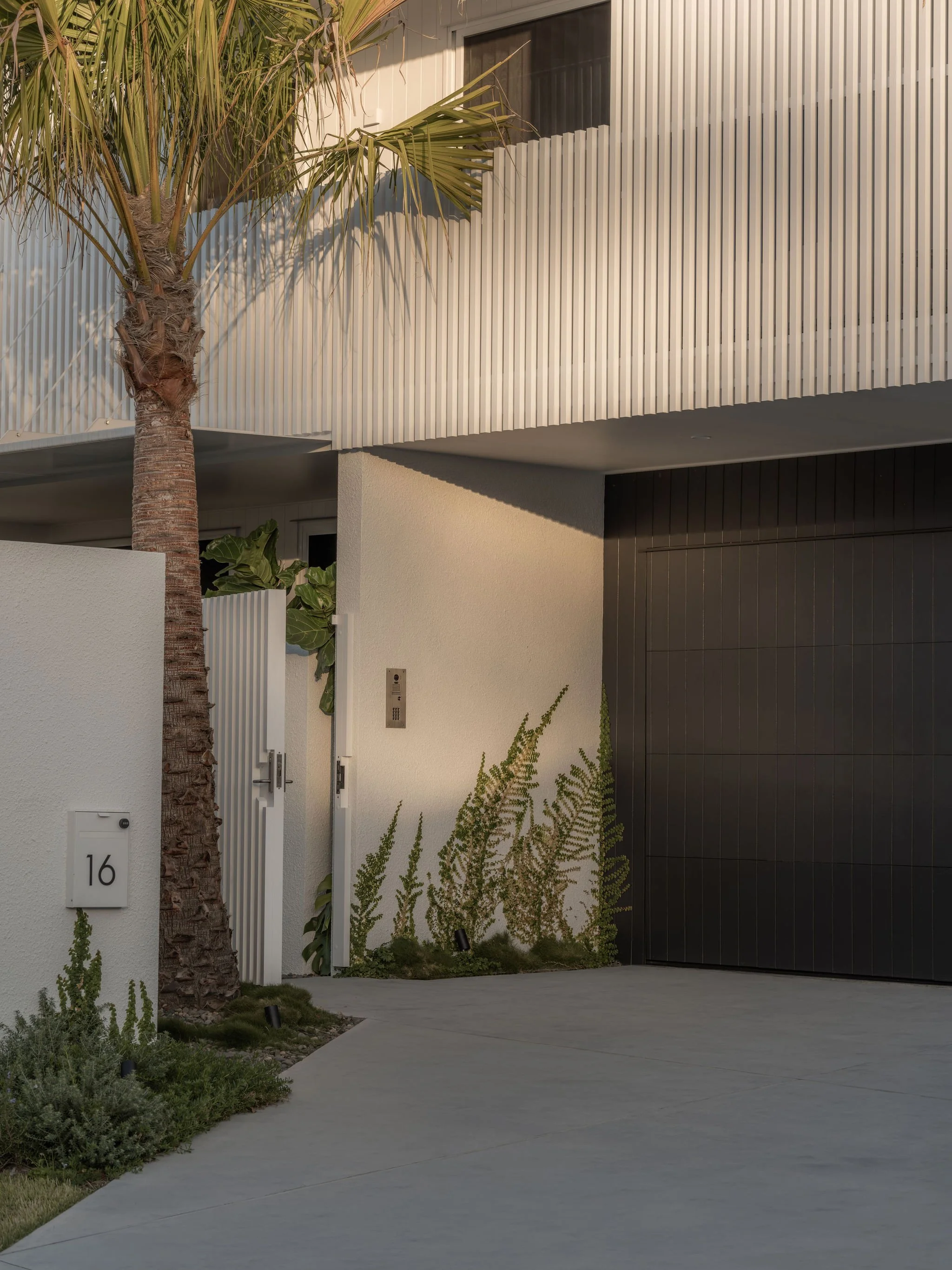 Parklane Place home Bulimba - entrance. Interiors by Borgeaud Interiors.