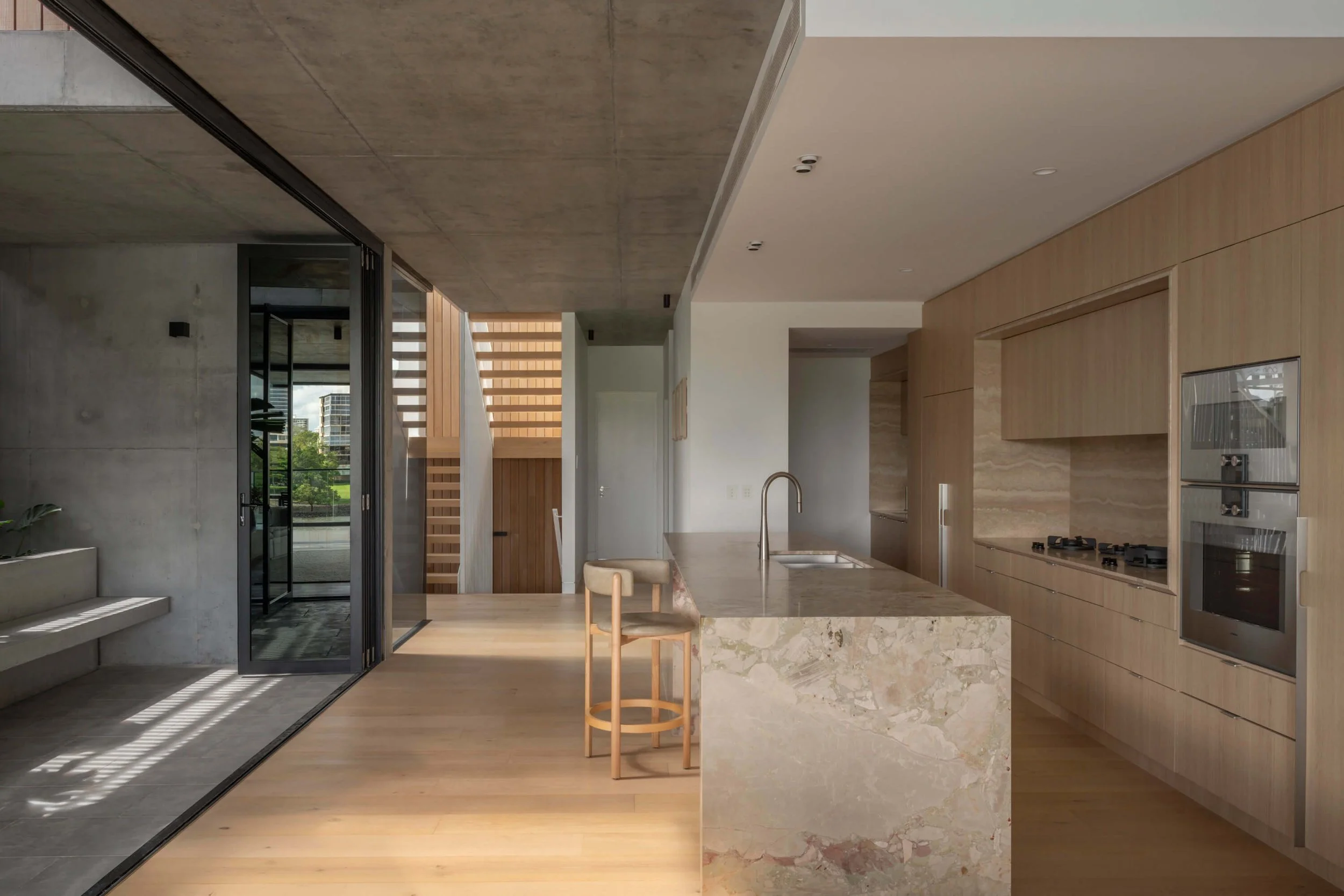 Akuna Laidlaw home East Brisbane - kitchen. Interiors by Borgeaud Interiors.
