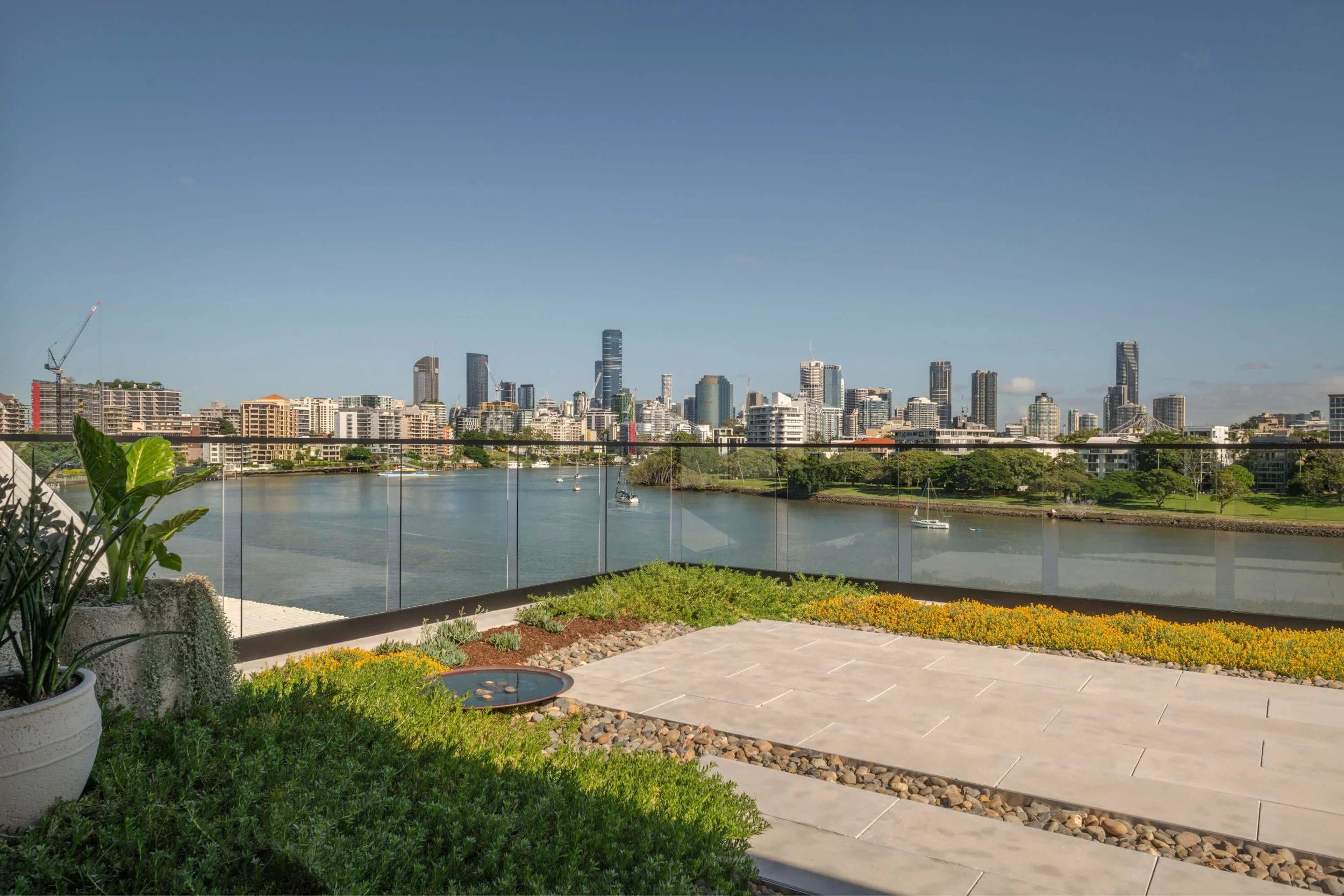 Akuna Laidlaw home East Brisbane - river views. Interiors by Borgeaud Interiors.