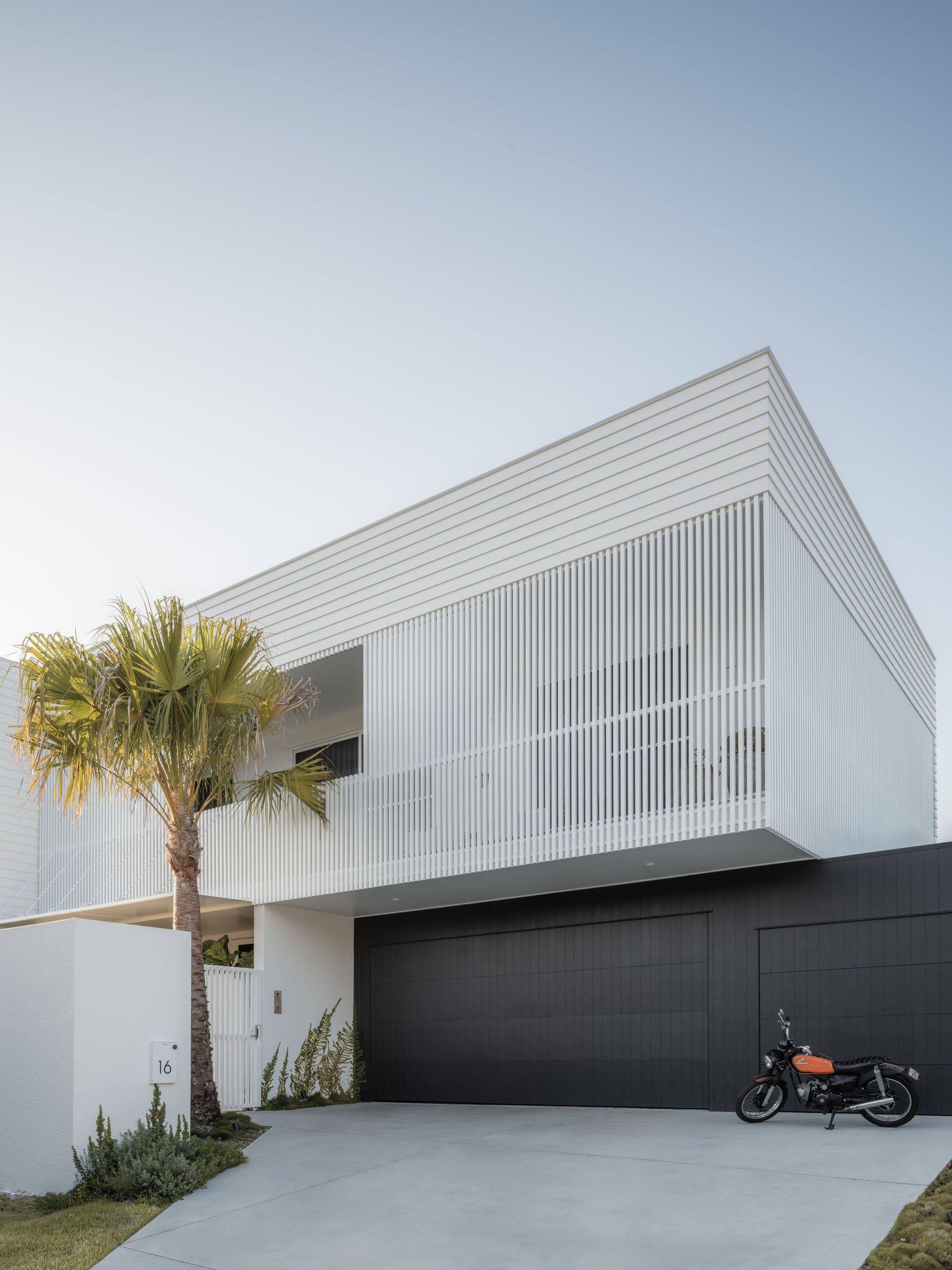 Parklane Place home Bulimba - external. Interiors by Borgeaud Interiors.