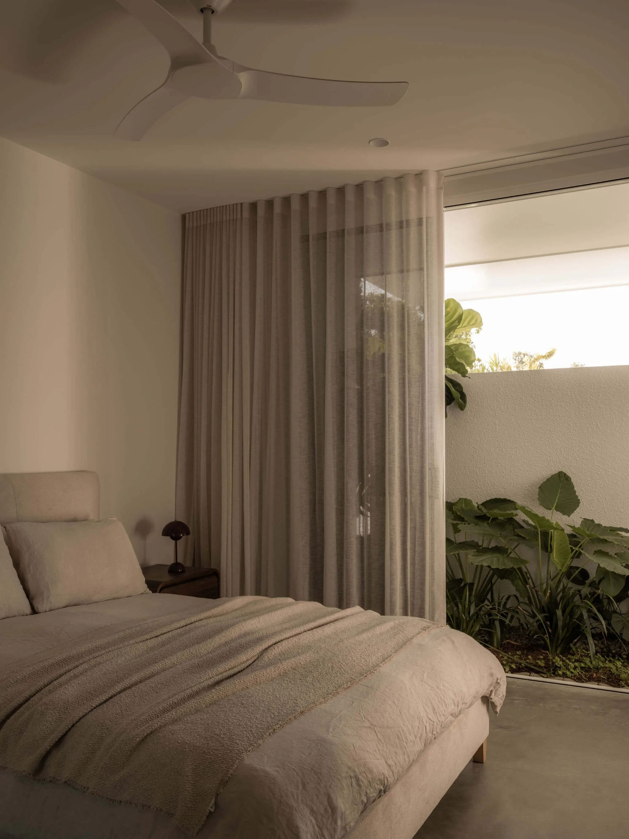 Parklane Place home Bulimba - bedroom. Interiors by Borgeaud Interiors.