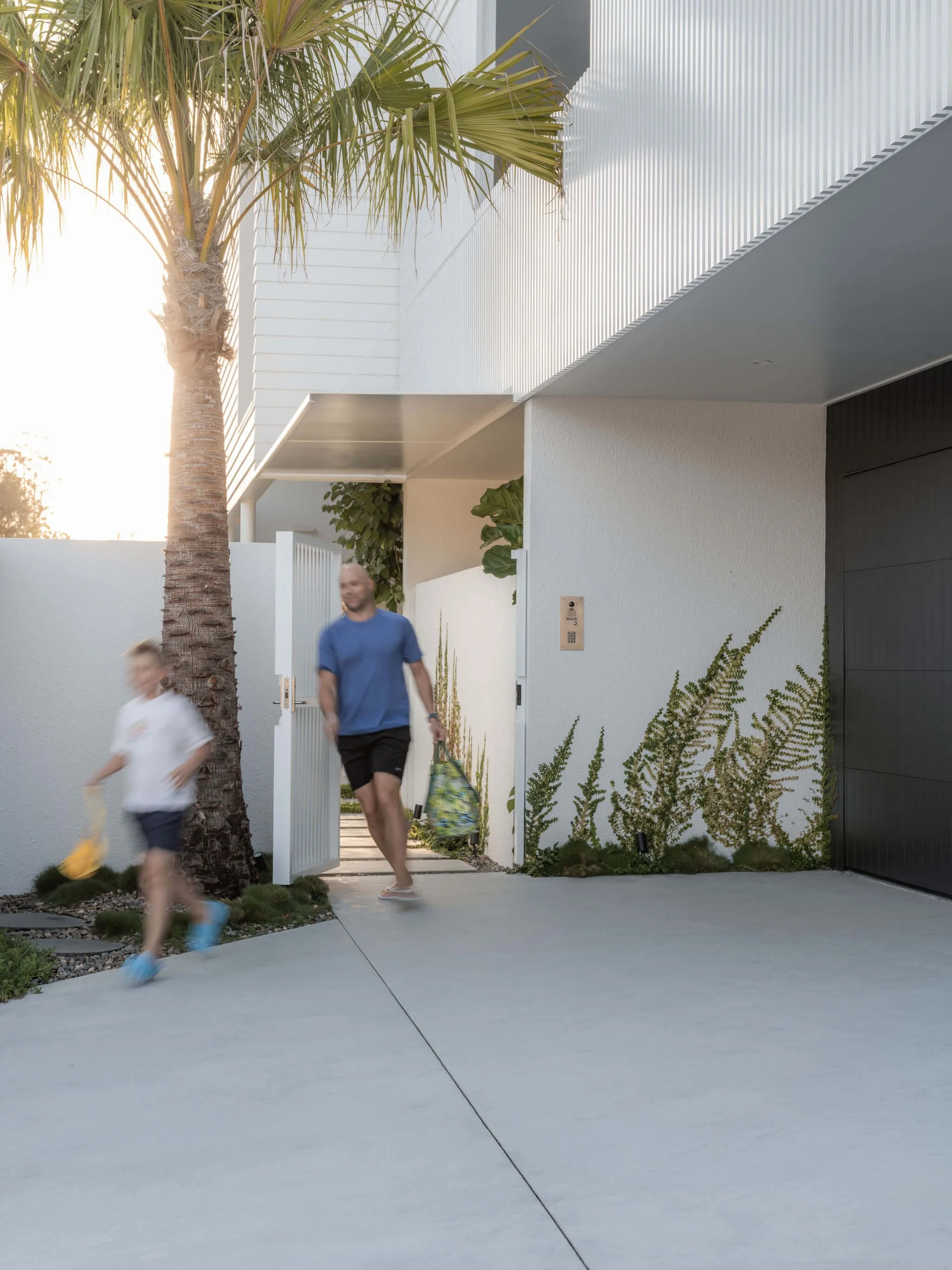 Parklane Place home Bulimba - entry. Interiors by Borgeaud Interiors.