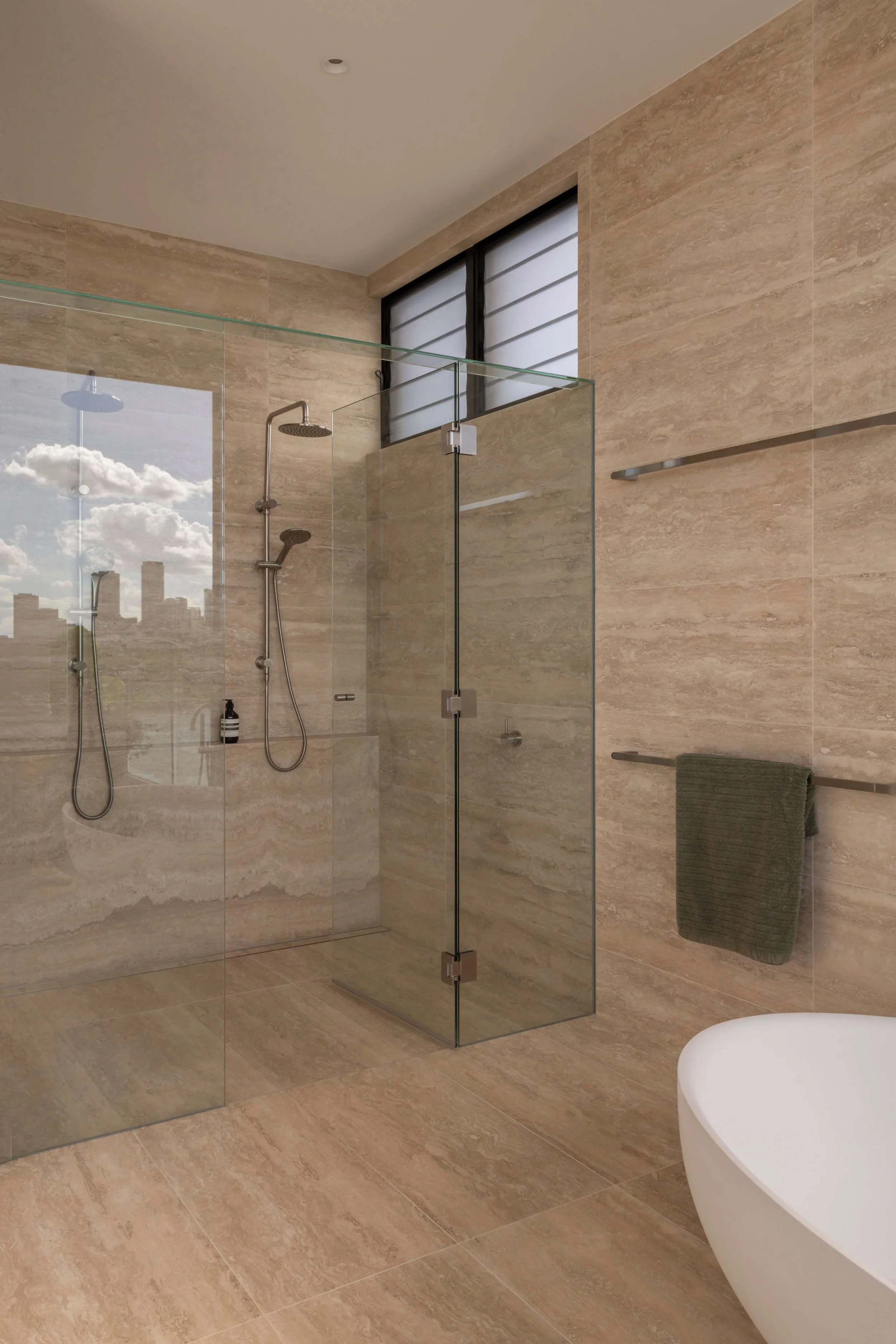 Akuna Laidlaw home East Brisbane - bedroom. Interiors by Borgeaud Interiors.