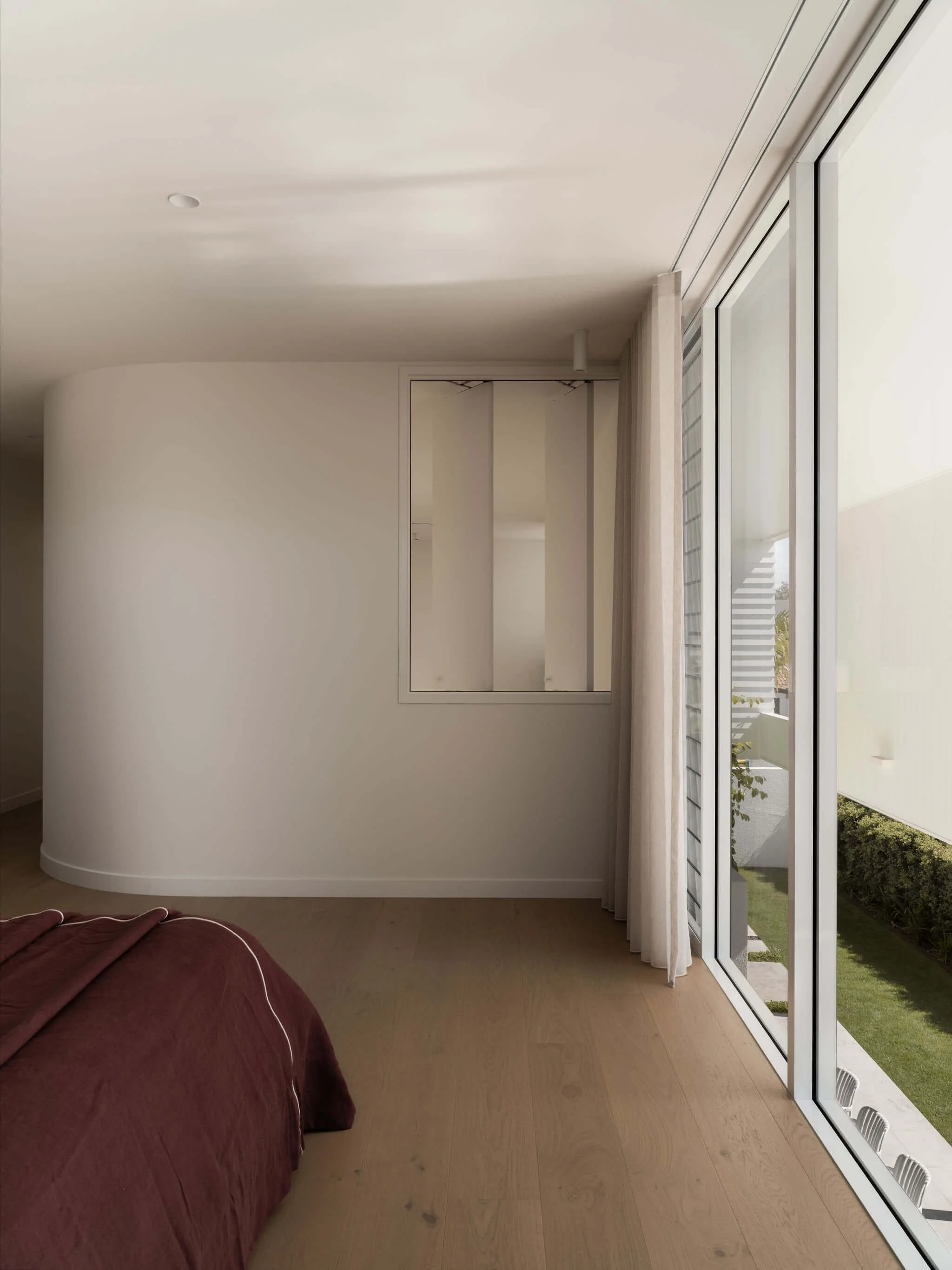 Parklane Place home Bulimba - bedroom. Interiors by Borgeaud Interiors.