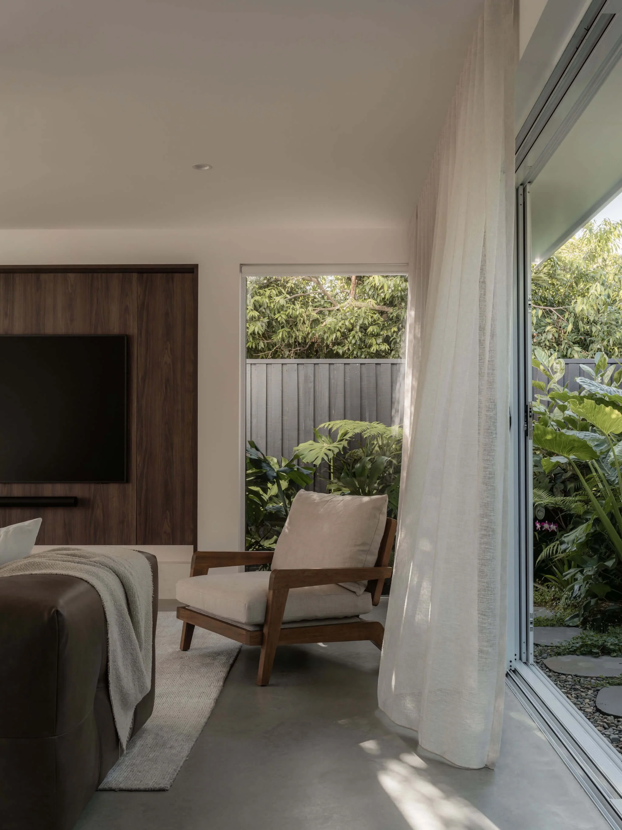 Parklane Place home Bulimba - living room. Interiors by Borgeaud Interiors.