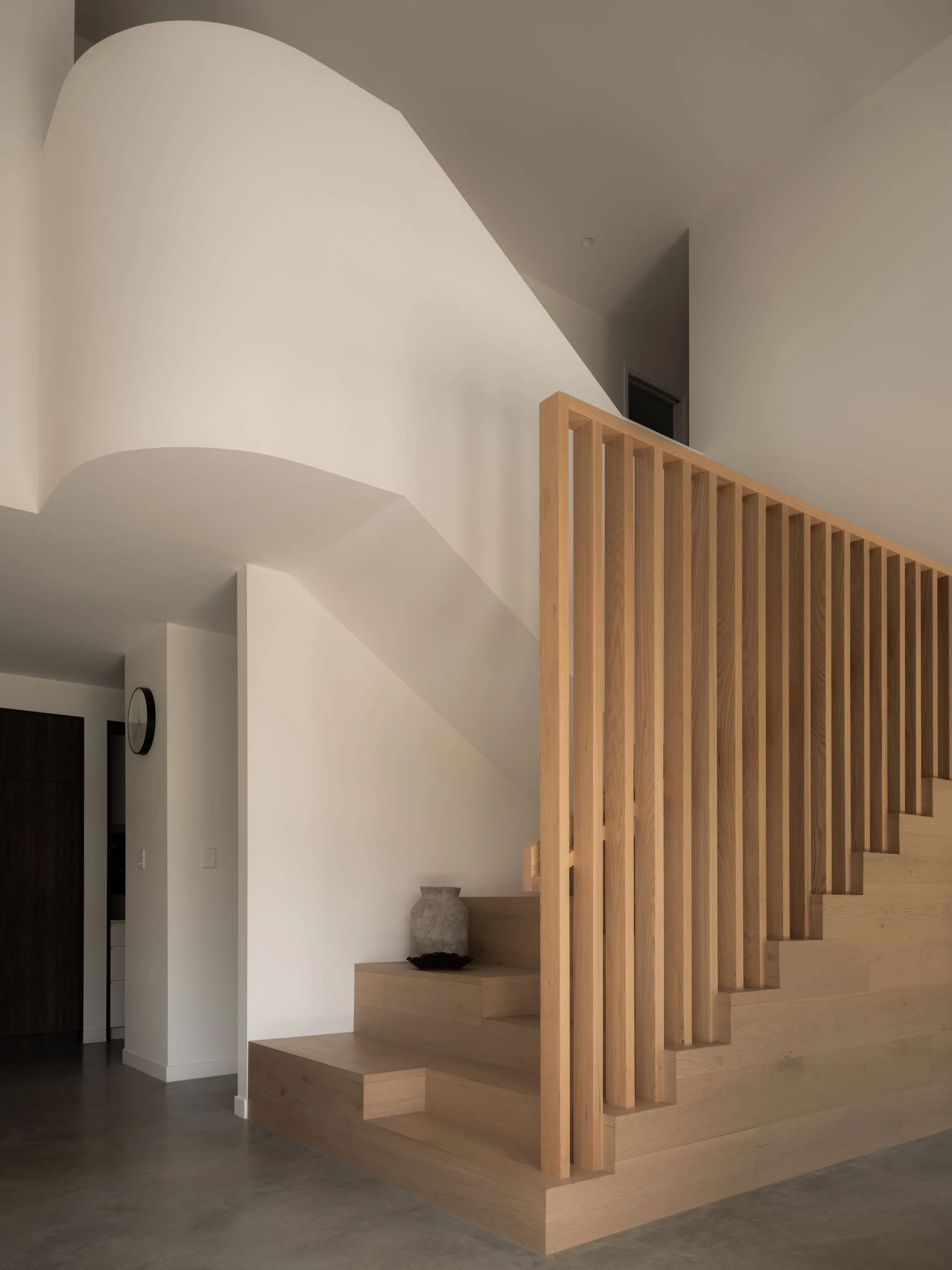 Parklane Place home Bulimba - internal  stairs. Interiors by Borgeaud Interiors.