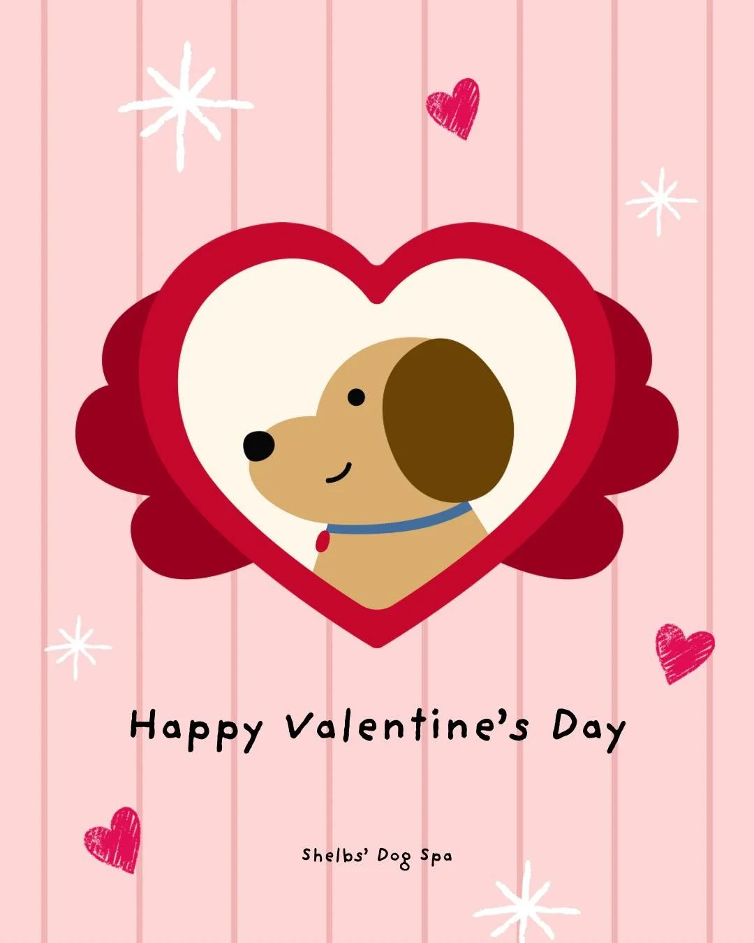 💌Happy Valentine&rsquo;s Day💌

Roses are red 🌹
Violets are blue 💕
Come to Shelbs&rsquo; Dog Spa&hellip;
We&rsquo;ll be best friends with you 🐶

These sweet Valentines (and many more) came in for their spa day this week and absolutely stole our h