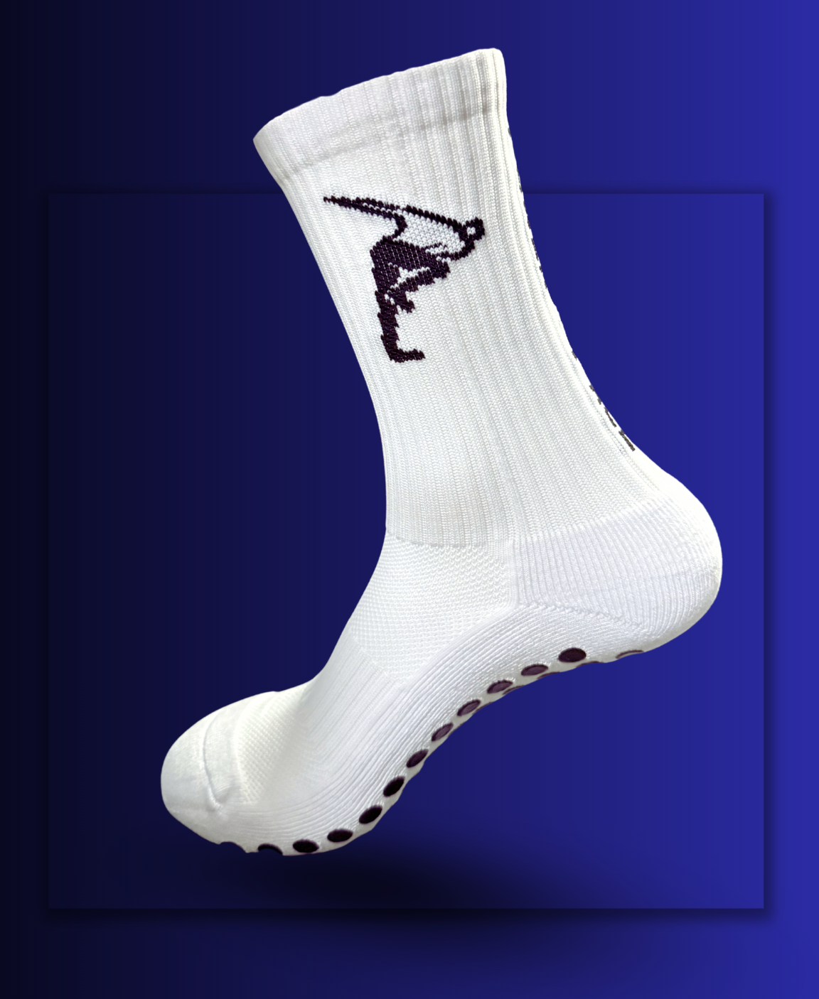 Power + Pace Grip Socks - White