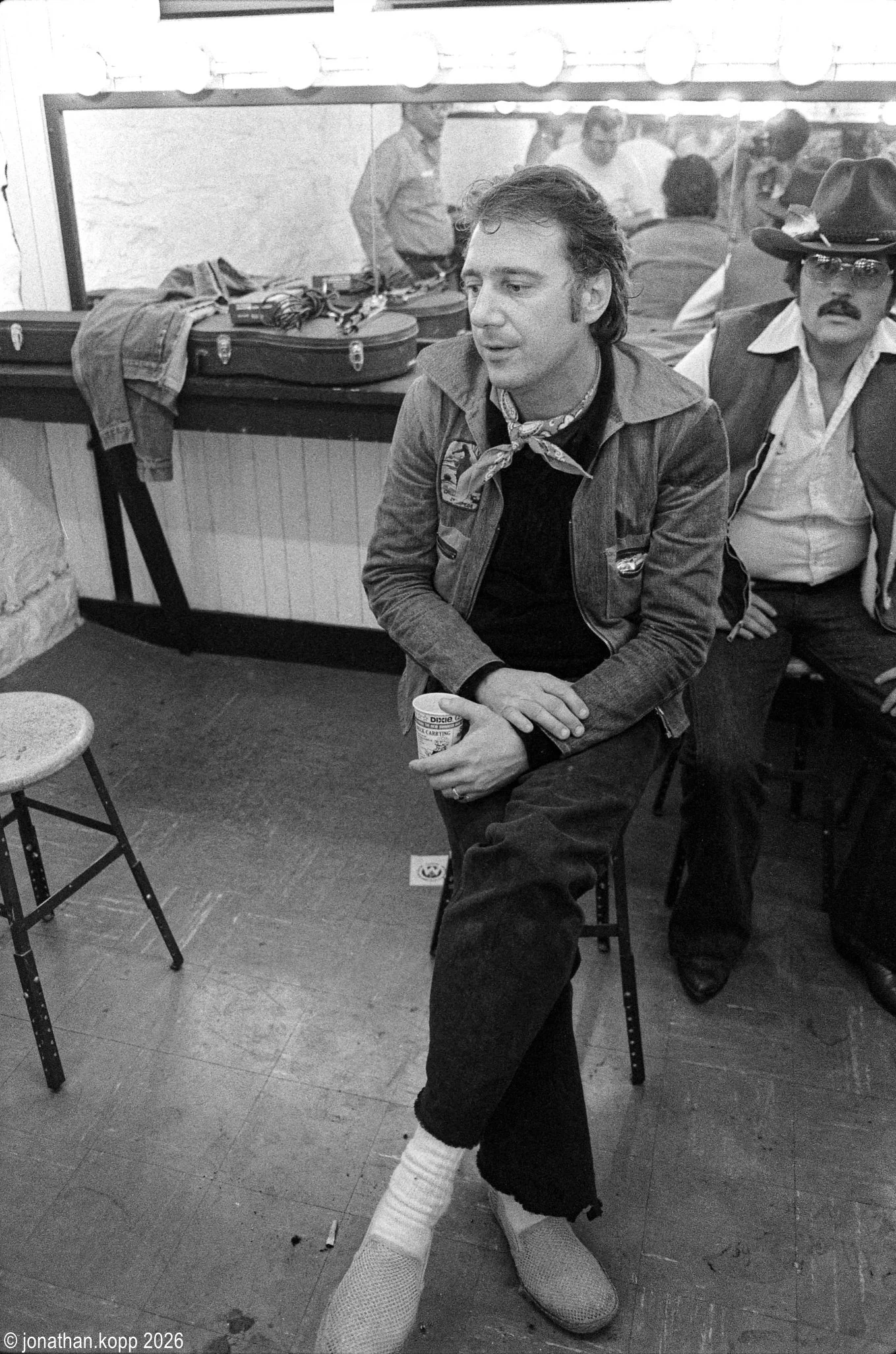 Jerry Jeff Walker and Lost Gonzo bandmates, Chicago, 1976  (If you recognize any, please let me know)