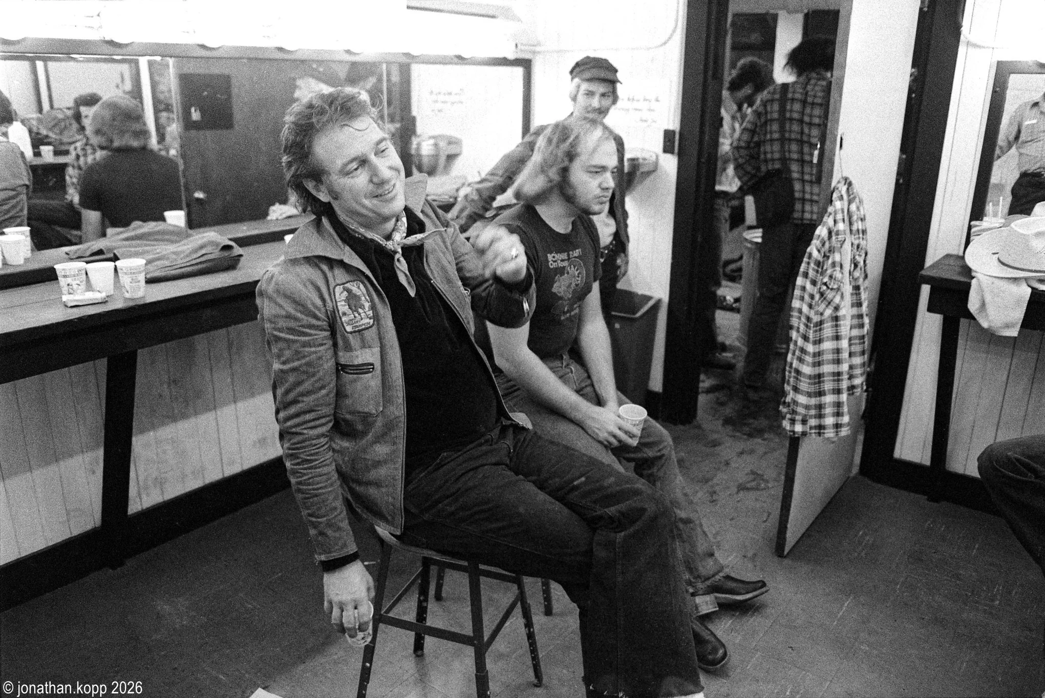 Jerry Jeff Walker and Lost Gonzo bandmates, Chicago, 1976  (If you recognize any, please let me know)