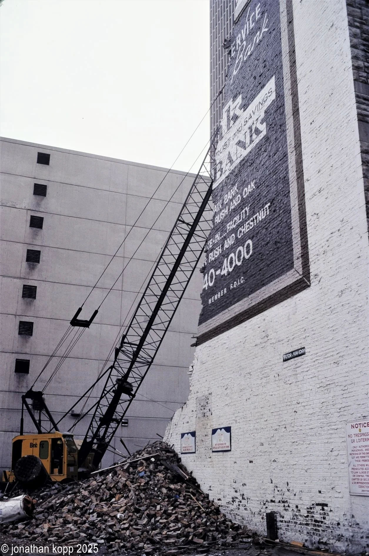 N. Michigan Ave. at Oak St, Site Demo, 1981