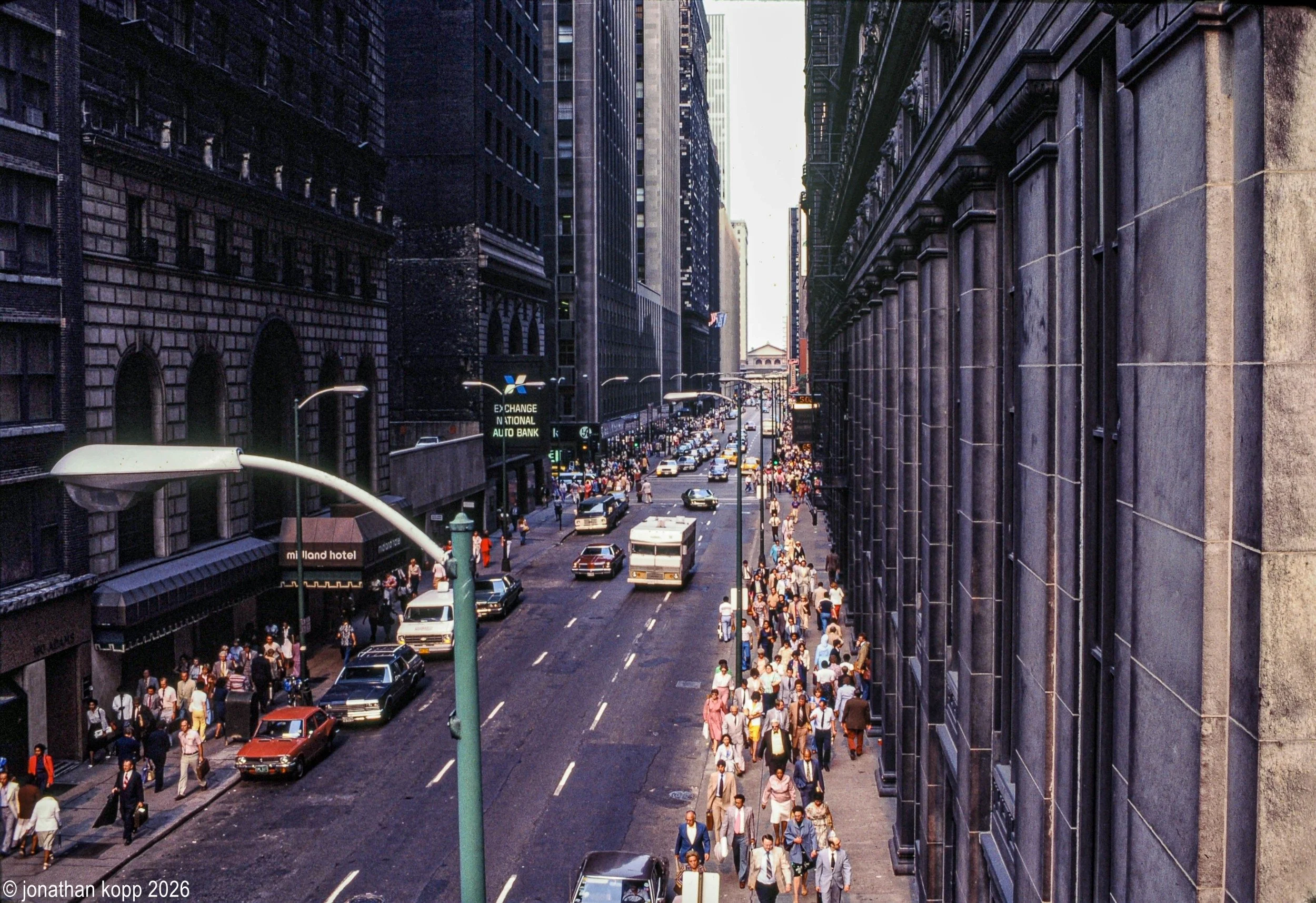 Adams St, from Wells, 1980