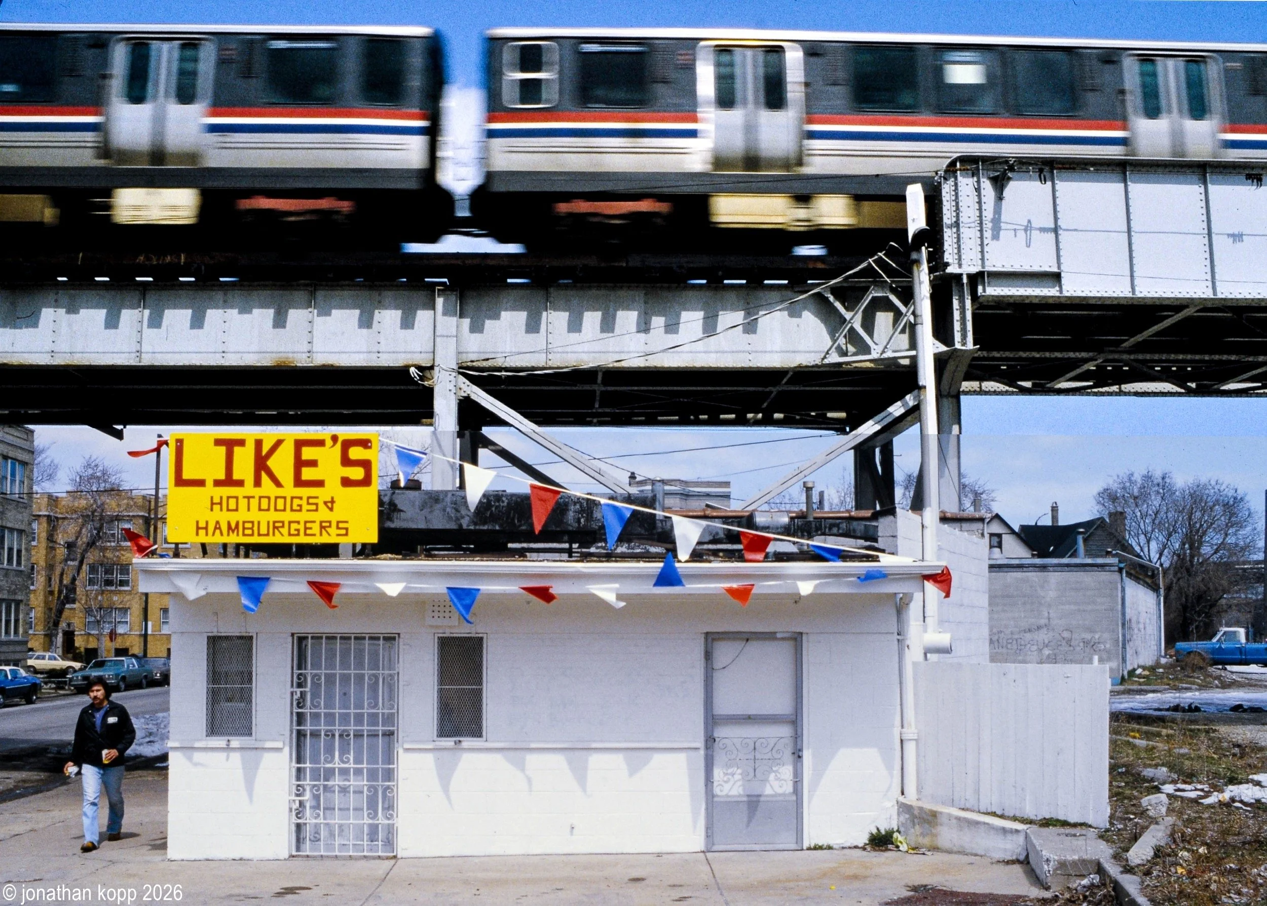 N. Racine Ave at Roscoe St, 1981
