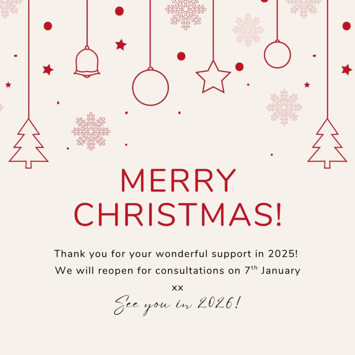 🎄 It's beginning to look a lot like Christmas!💃🥂🎶✨️ We are closed for Christmas break, by appointment only consultations are available on from 7th January. Bookings can be made by heading to our contact page to book. www.louisealvarez.com.au  htt
