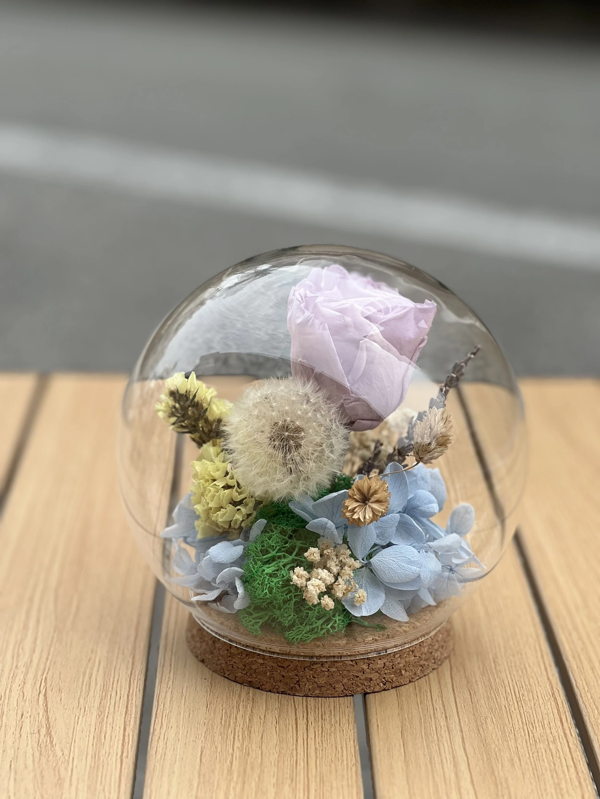 Small Special Preserved Dome (Pink Rose)