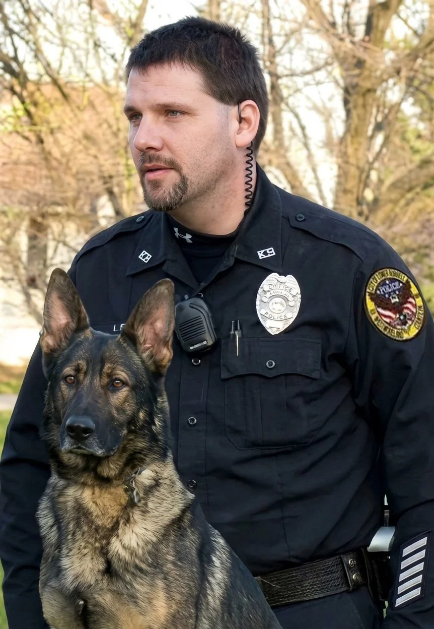 Patrolman Derek Koteck and K-9 Odin