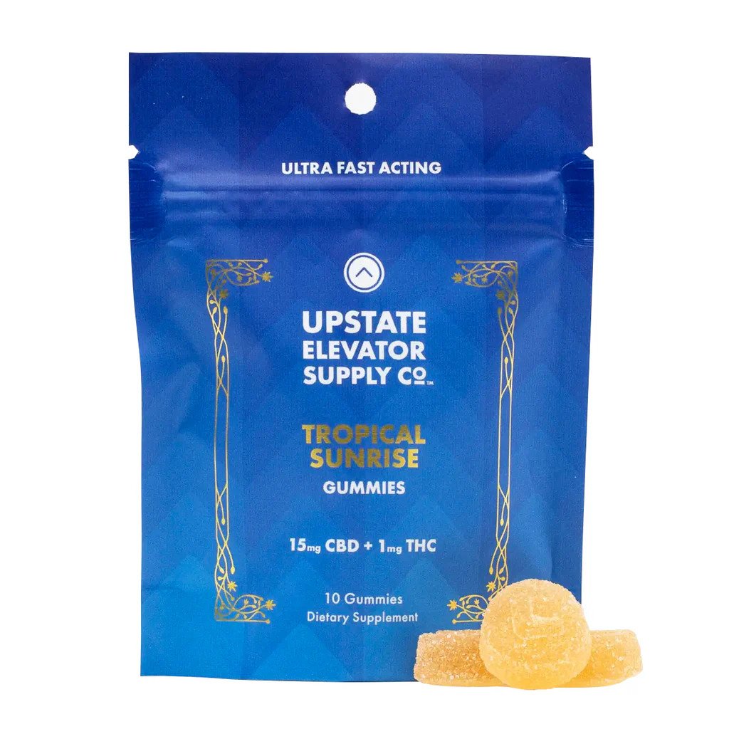 UESC_TropicalSunrise_15mgCBD1mg_gummy_10ct_front_withgummies.jpg